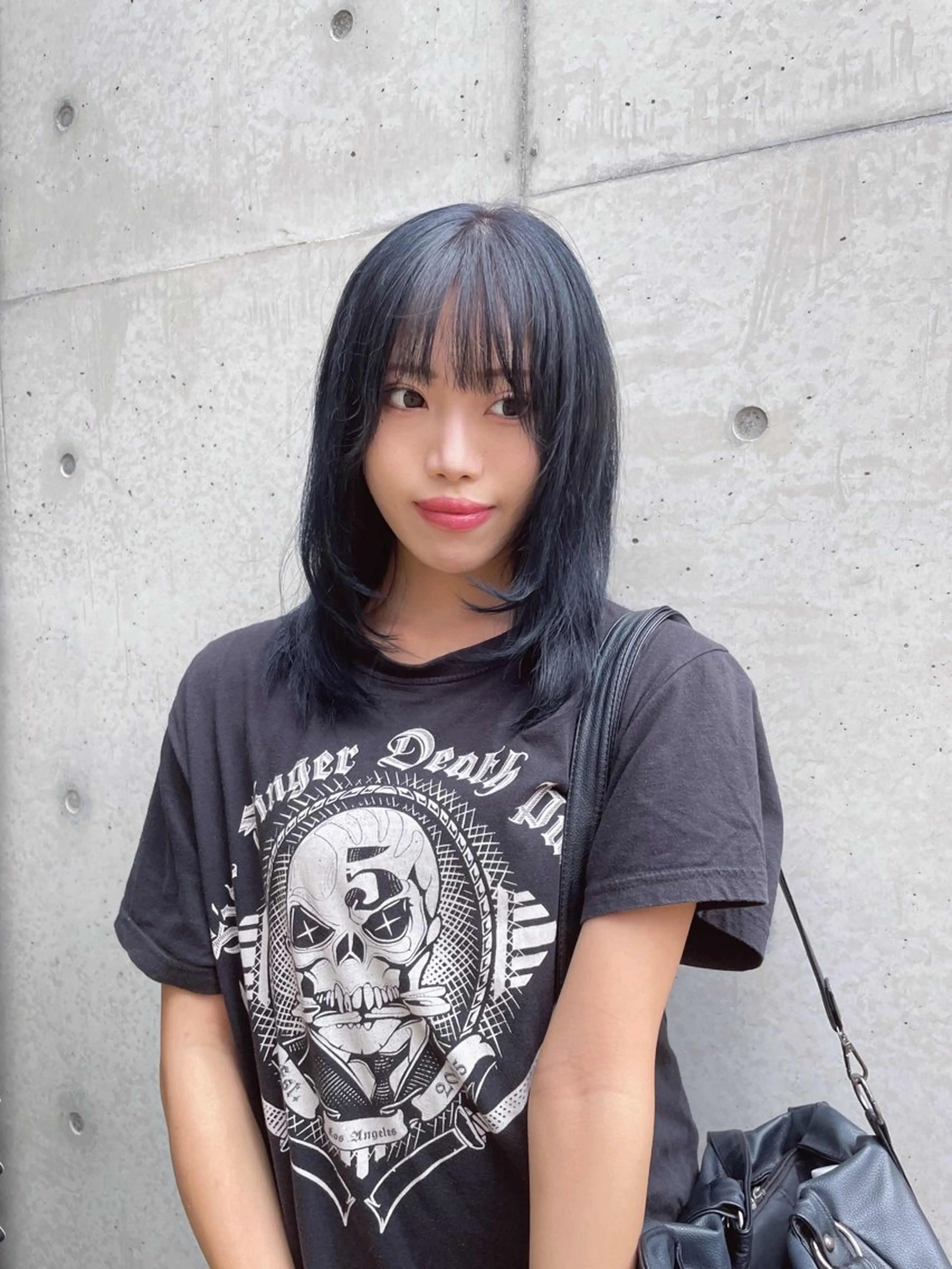 ミディアム 髪質改善 韓国風ヘア レイヤーカット 似合わせカット 縮毛矯正 カット CreBiA ten_【クレビアテン】所属・crebia 漢人 美海／レイヤーカットのヘアスタイル