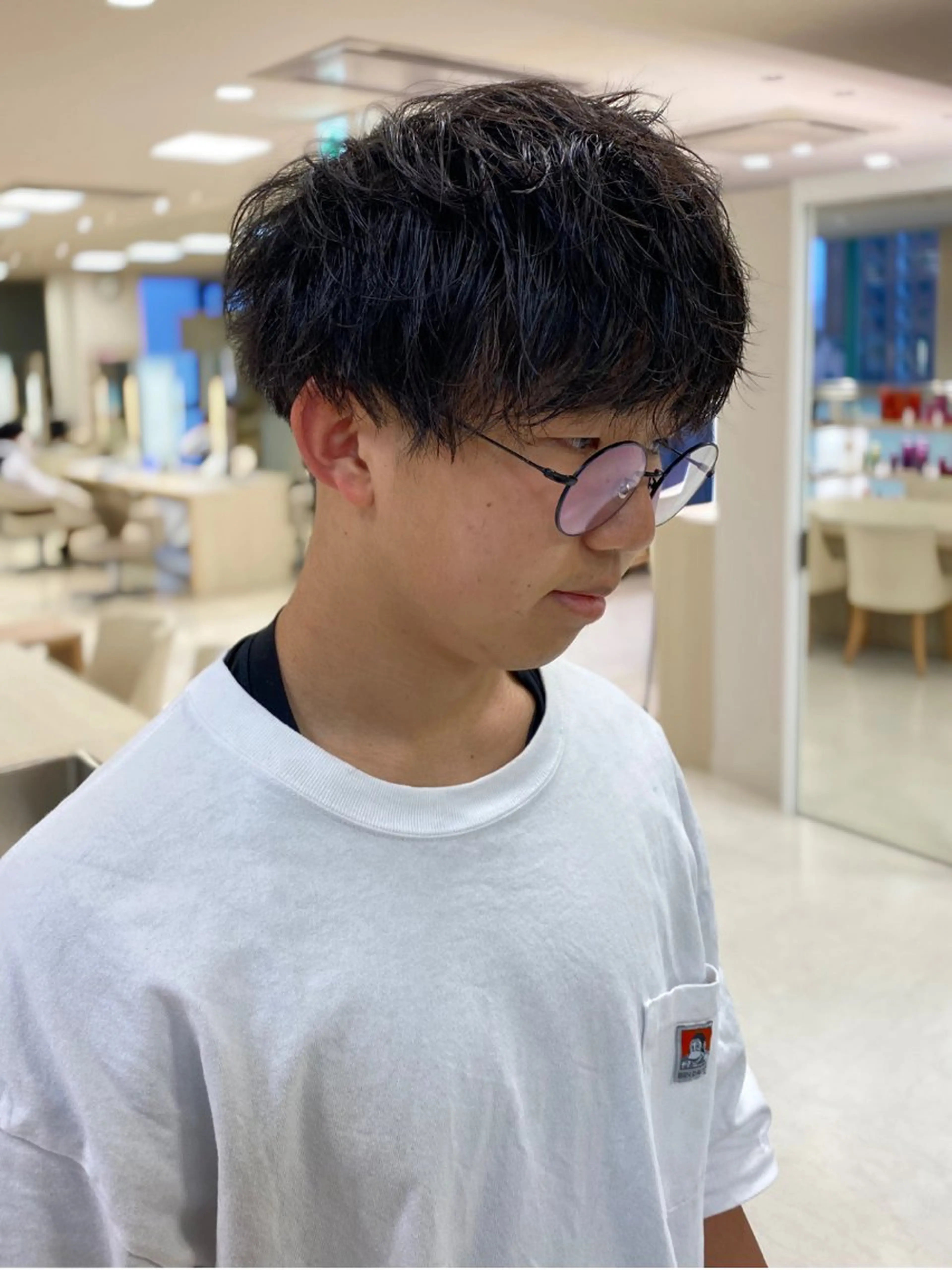 ミディアム パーマ ミディアムパーマ ニュアンスパーマ 銀座/ハイライト特化 🌿ブリーチ/片山のヘアスタイル