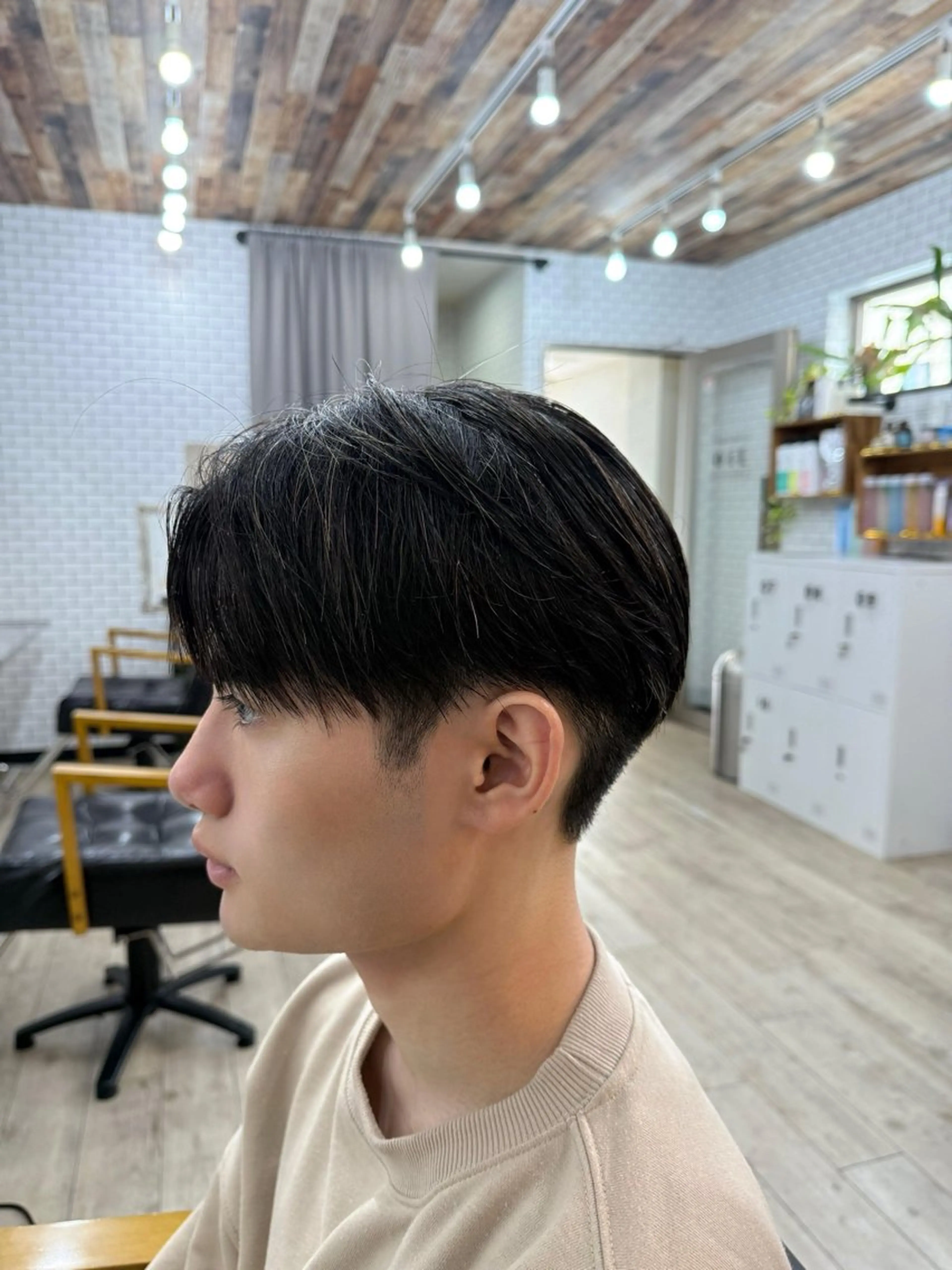 ミディアム メンズ 縮毛矯正 森田稔將 大分No. 1メンズ特化美容師のヘアスタイル