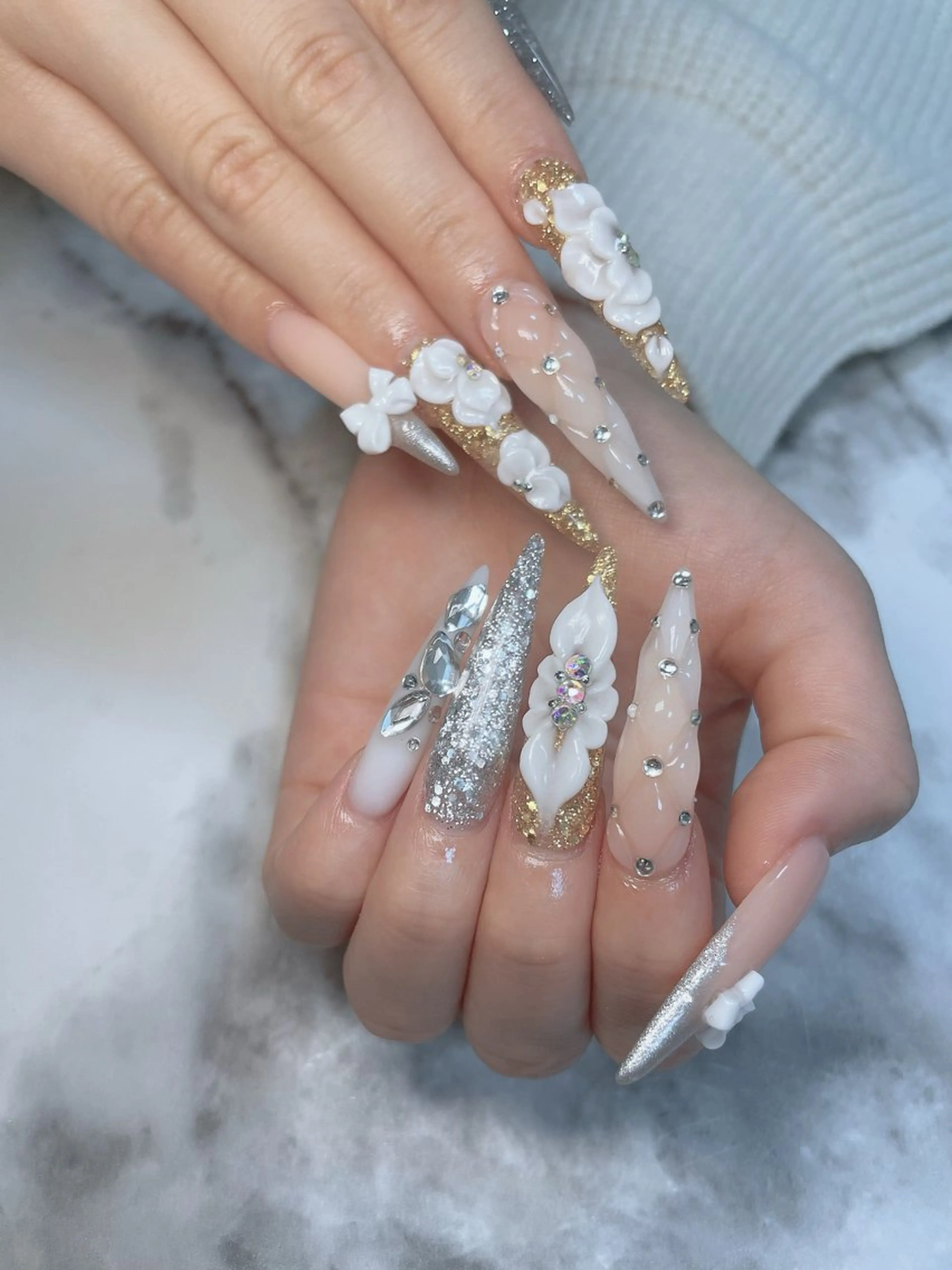 ネイル ロングネイル ハンドネイル salon de belnetta所属・kayo 💅のネイルデザイン