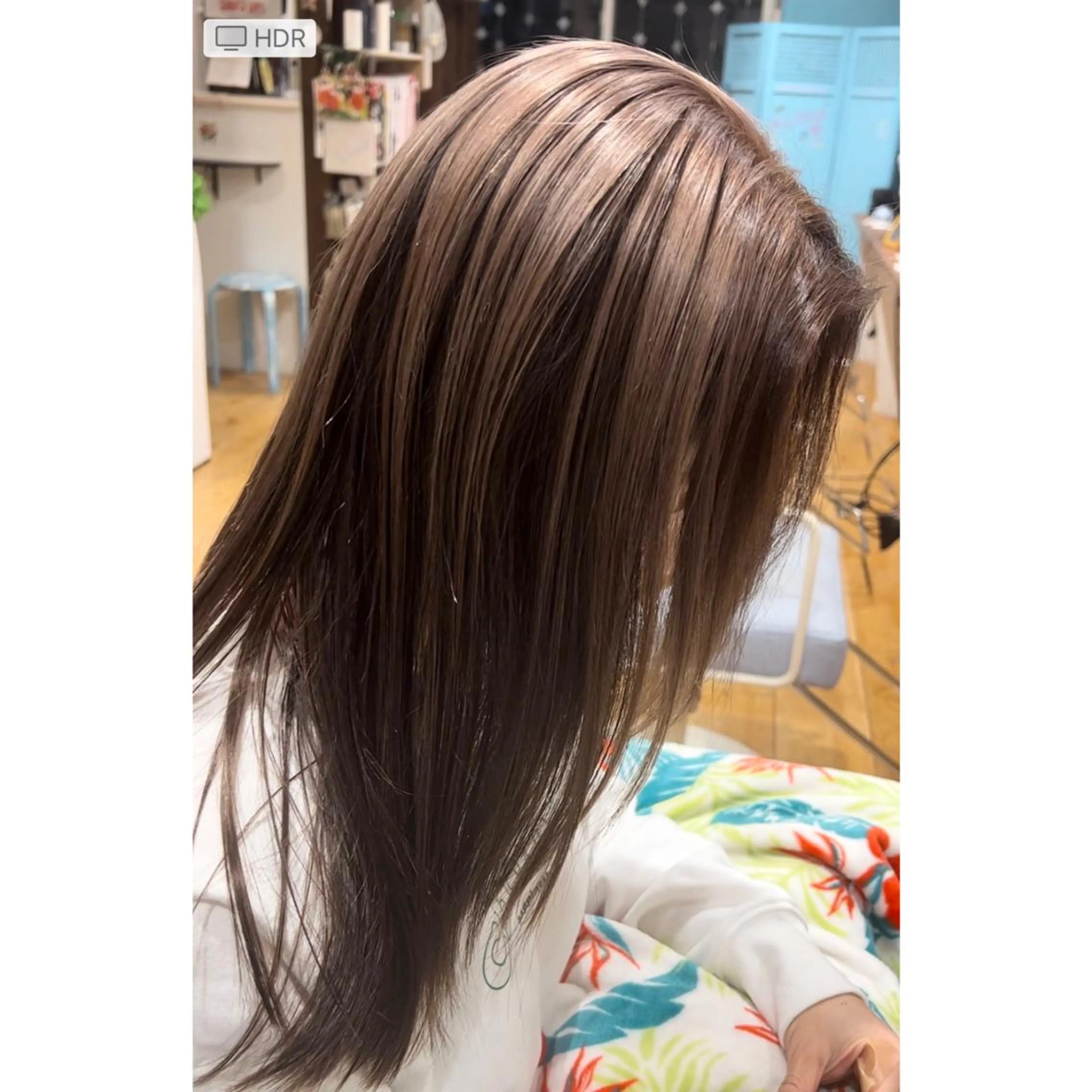 ロング ヘアカラー トリートメント ハイトーン/ ダブルカラー/透明感のヘアスタイル