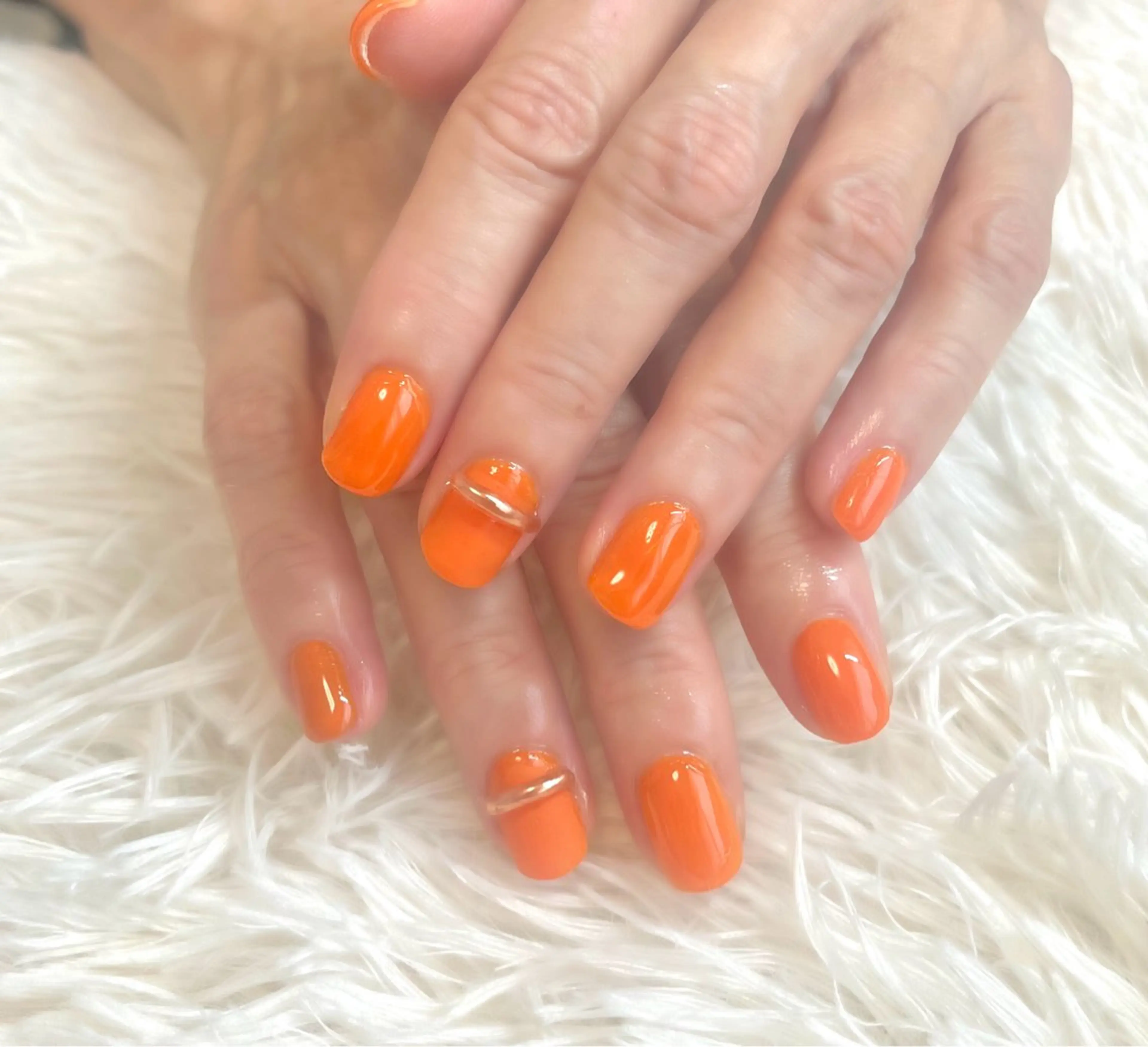 ネイル ワンカラーネイル ショートネイル 夏ネイル 島田 亜紀のネイルデザイン