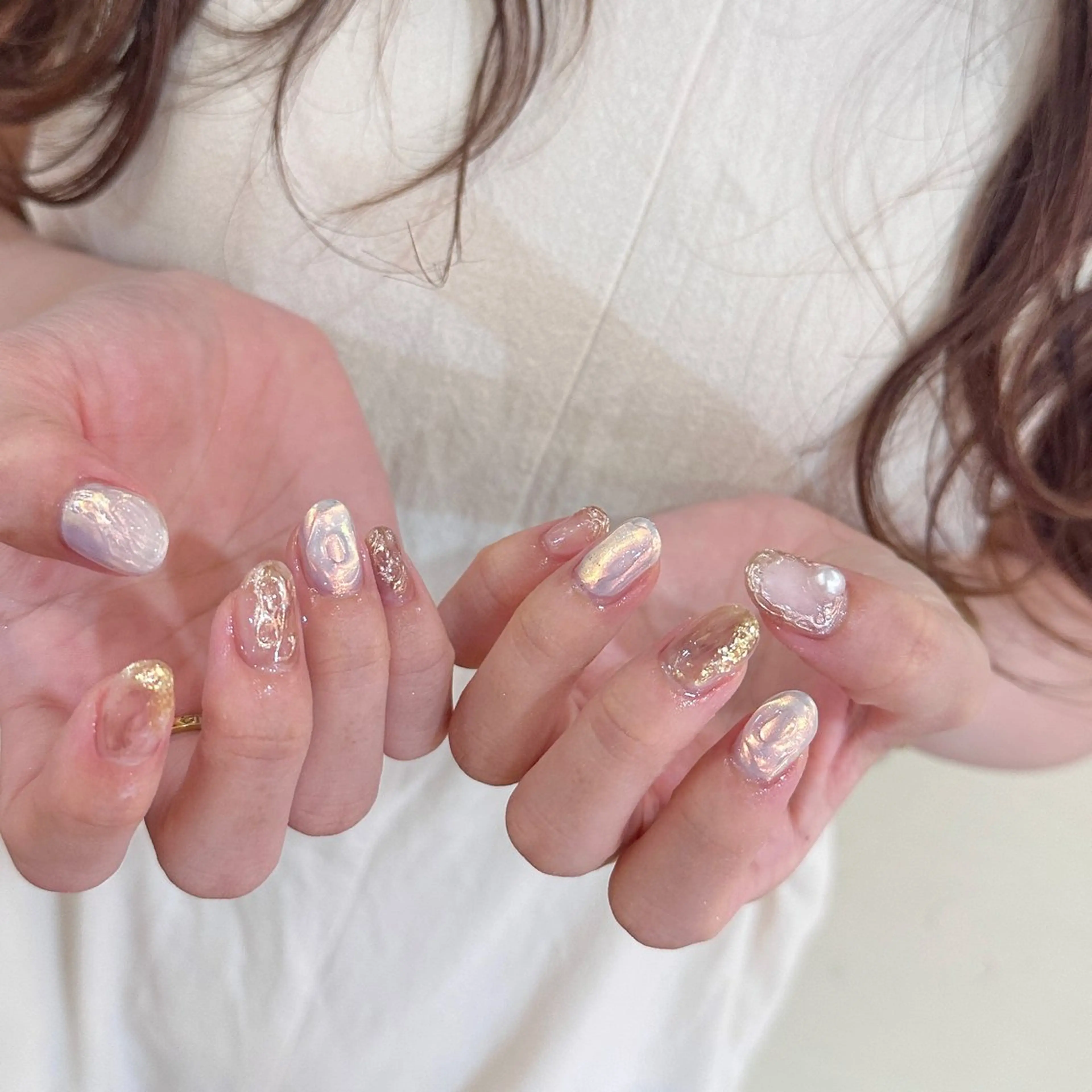 ネイル 𝕄𝕚𝕪𝕦🤍 自由が丘⌇パラジェルのネイルデザイン