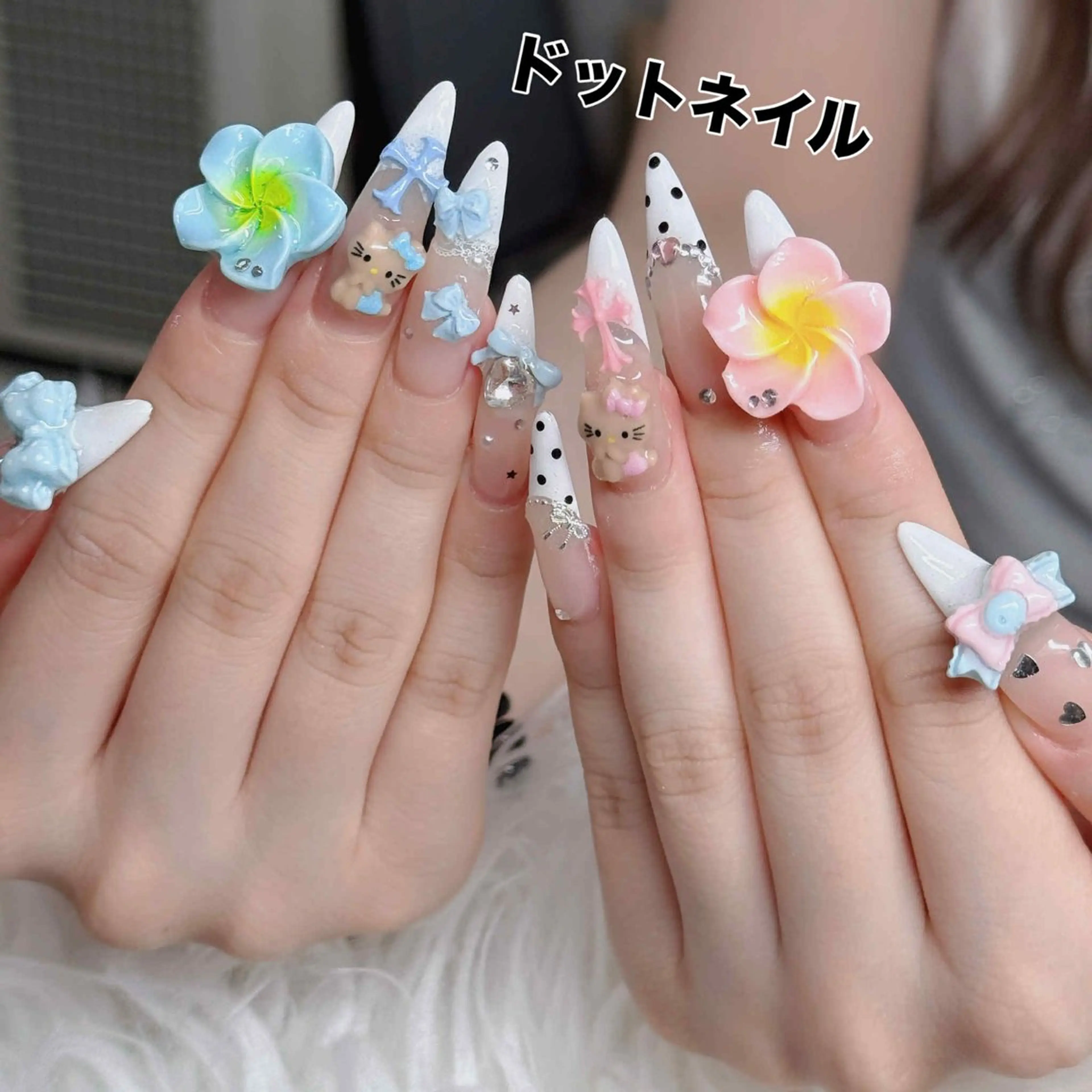 ネイル フットネイル フレンチネイル グラデーション 韓国ネイル ロングネイル ハンドネイル Hani Nail Salonのネイルデザイン