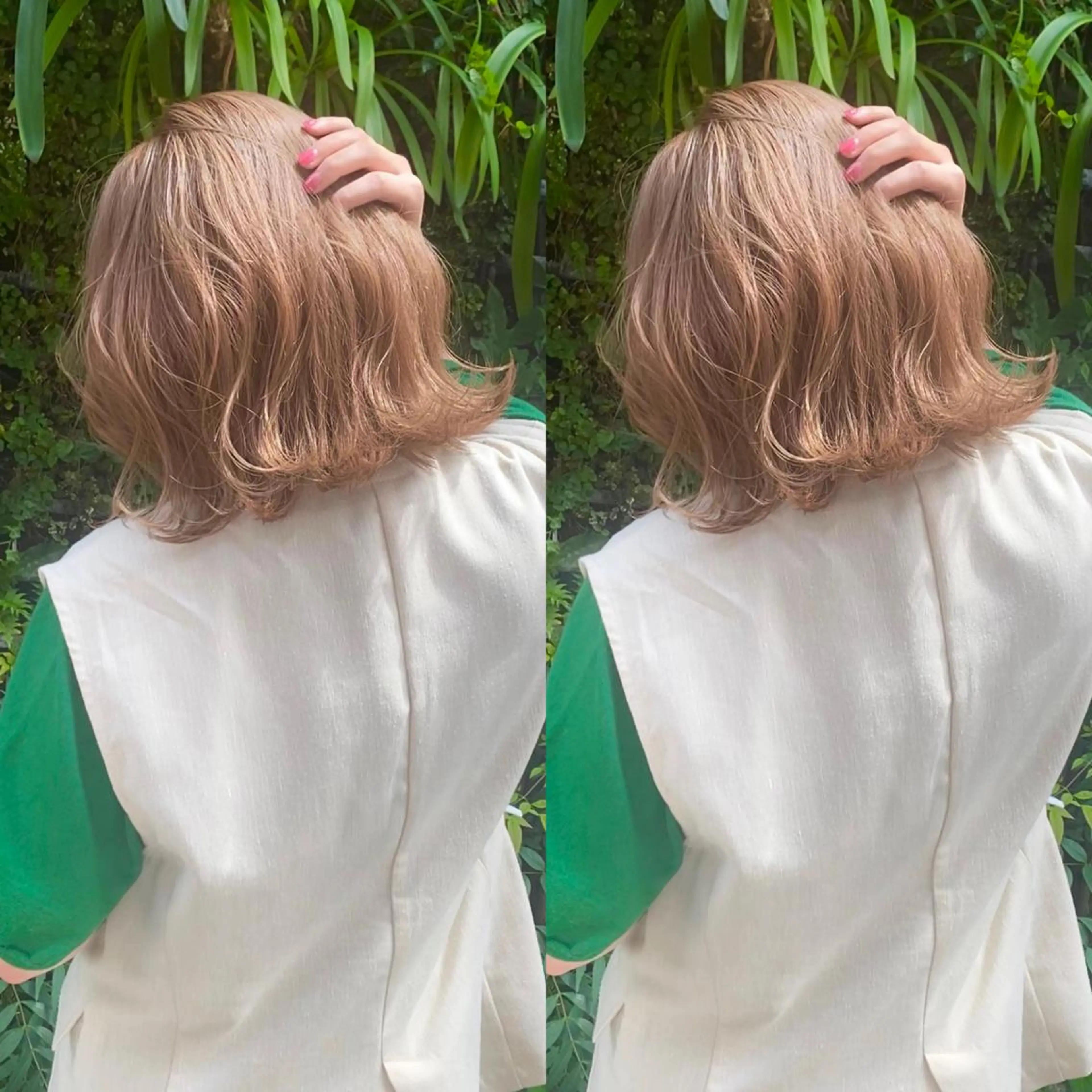 ミディアム カラー アディクシーカラー ベージュカラー ハイトーンカラー イルミナカラー ボブ 🌿レイヤー/ブリー チ/🌿JINのヘアスタイル