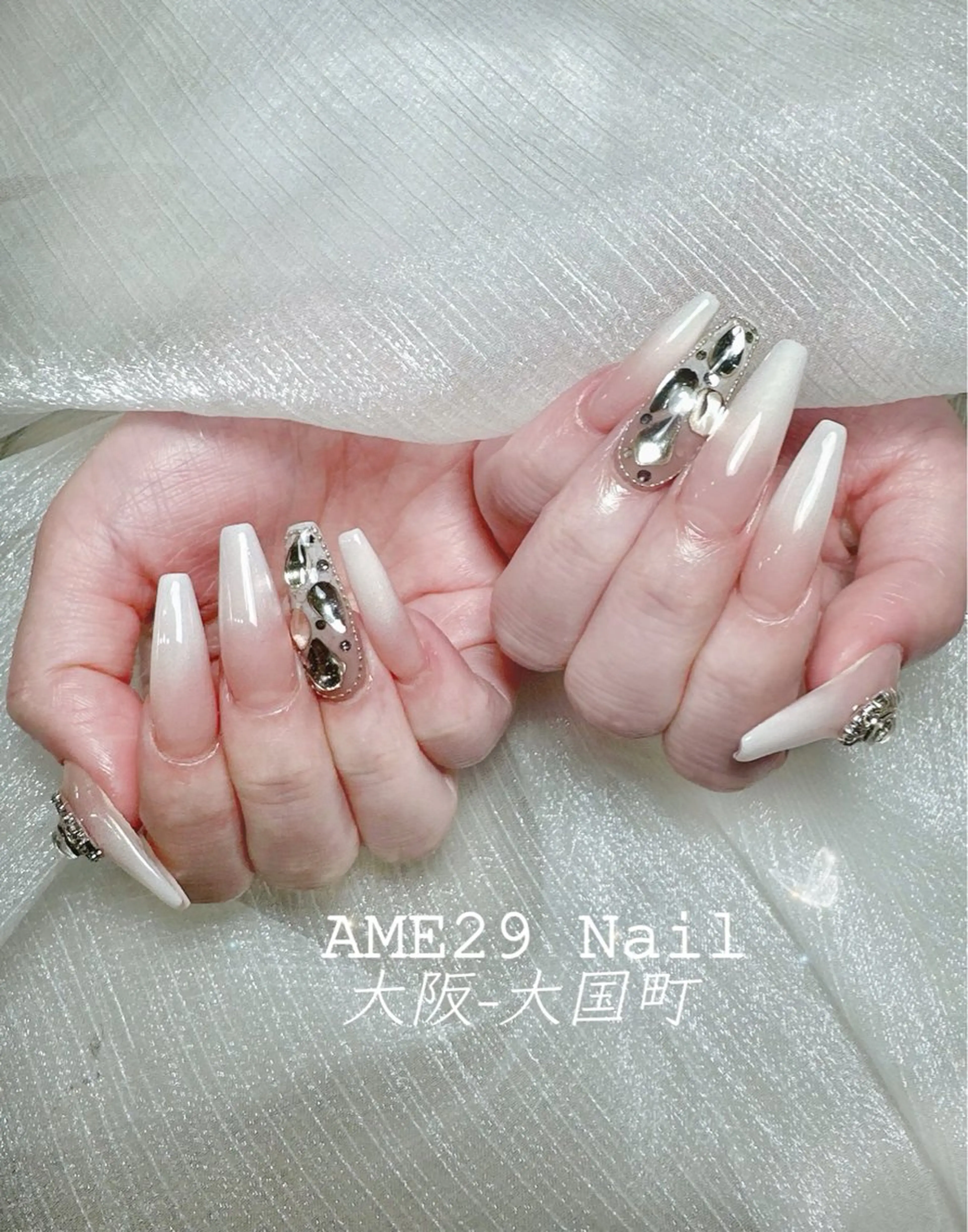 ネイル ジェルネイル ガーリー キラキラネイル 韓国ネイル ピンク AME29 Nail ネイルサロンのネイルデザイン