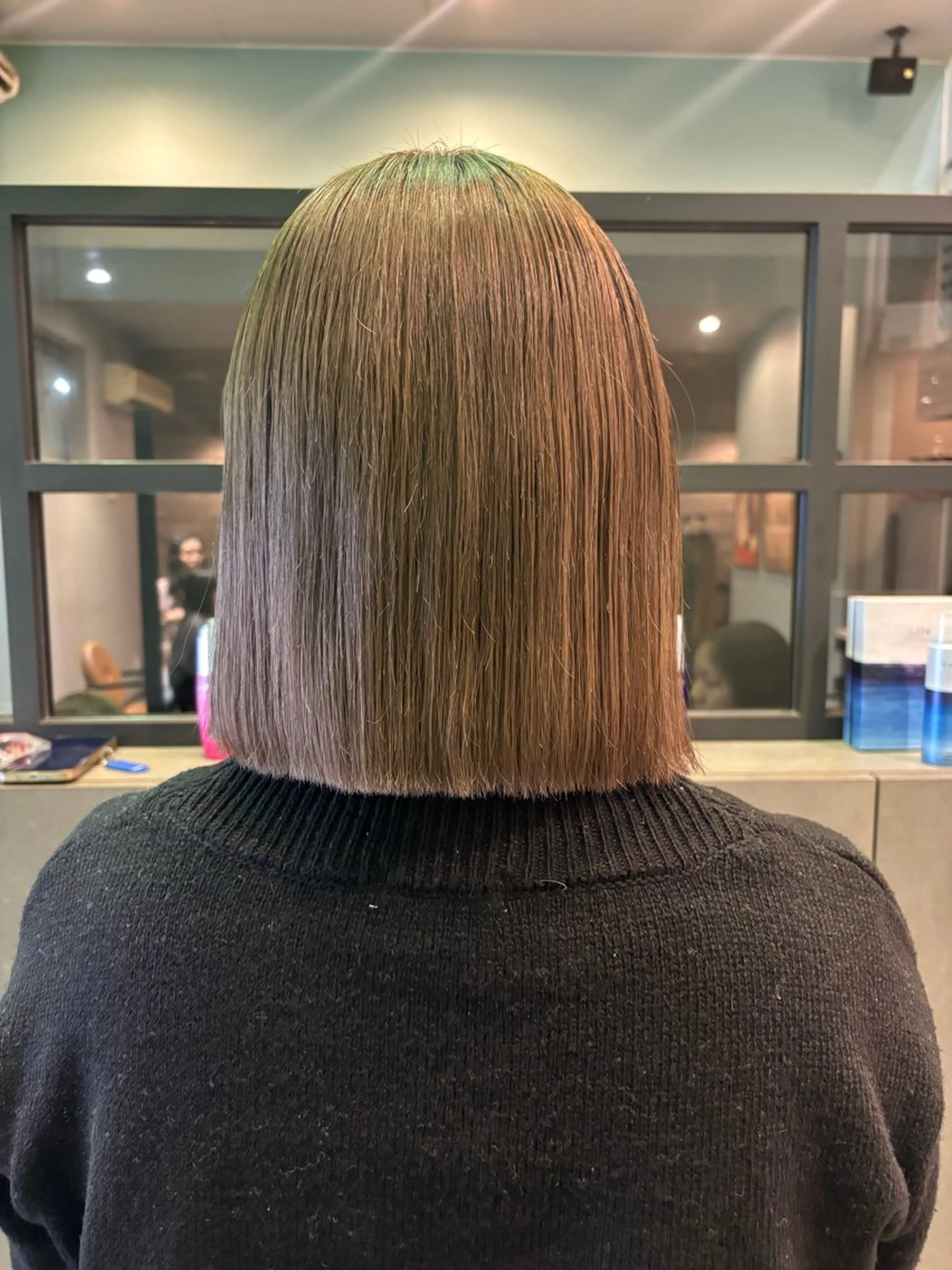 ミディアム 切りっぱなしボブ ボブ カット 古田 穂香/似合わせカラーのヘアスタイル