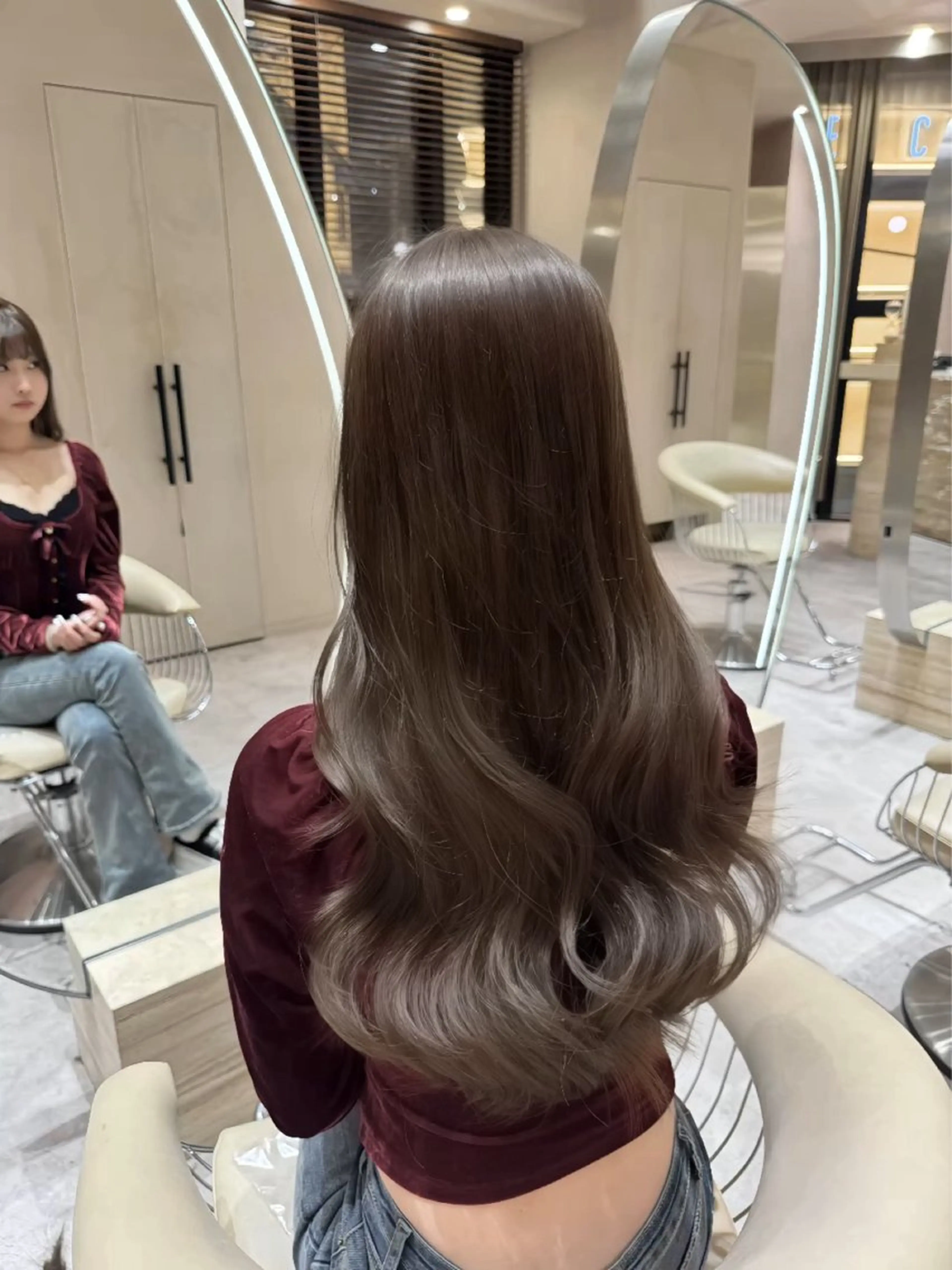 セミロング JILL    hair所属・韓国ヘア/ベージュ カラー/髪質改善/涼のヘアスタイル