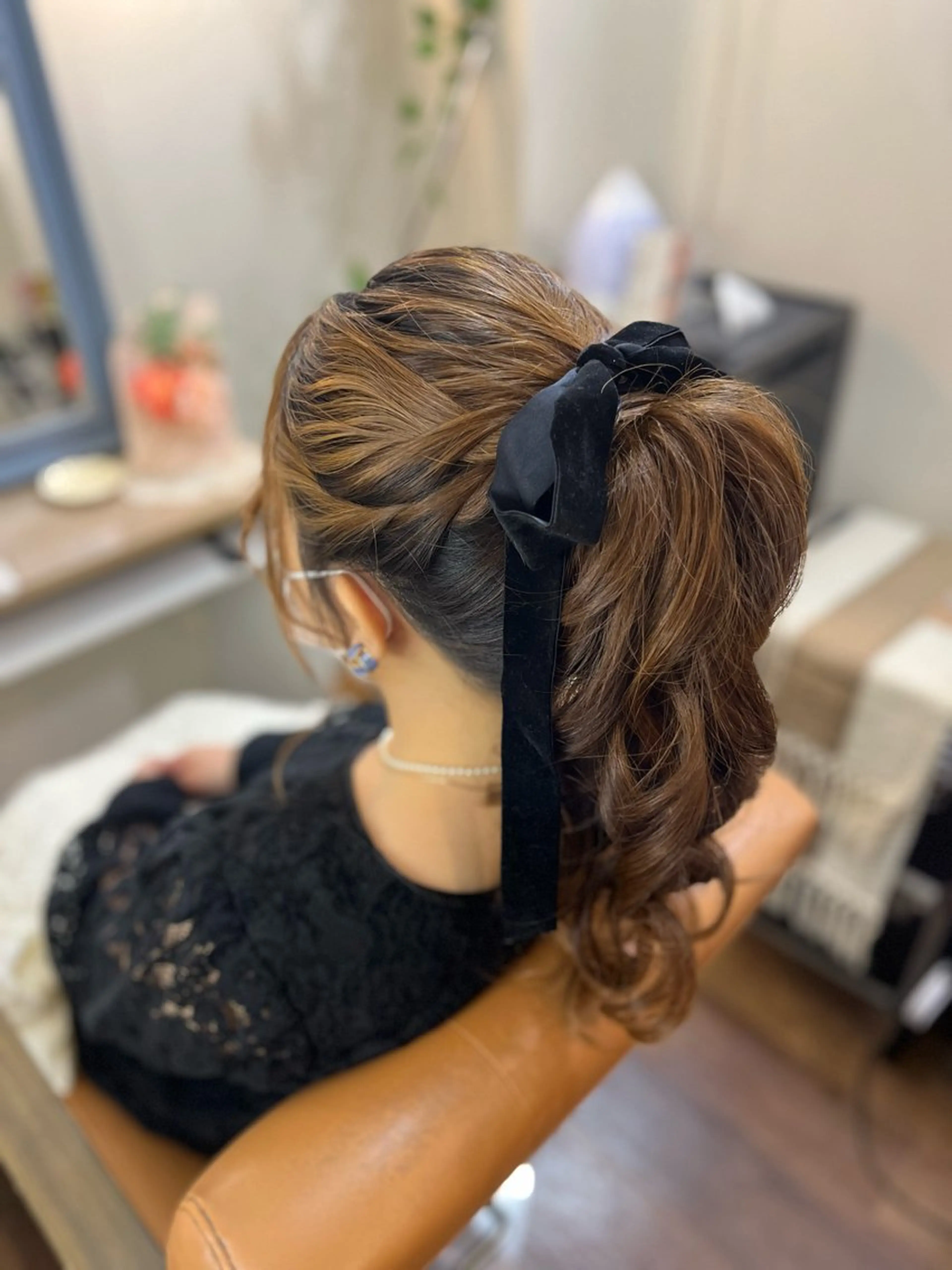 ヘアアレンジ ポニーテール 似合わせヘアメイク 💐オダギリチアキのヘアスタイル