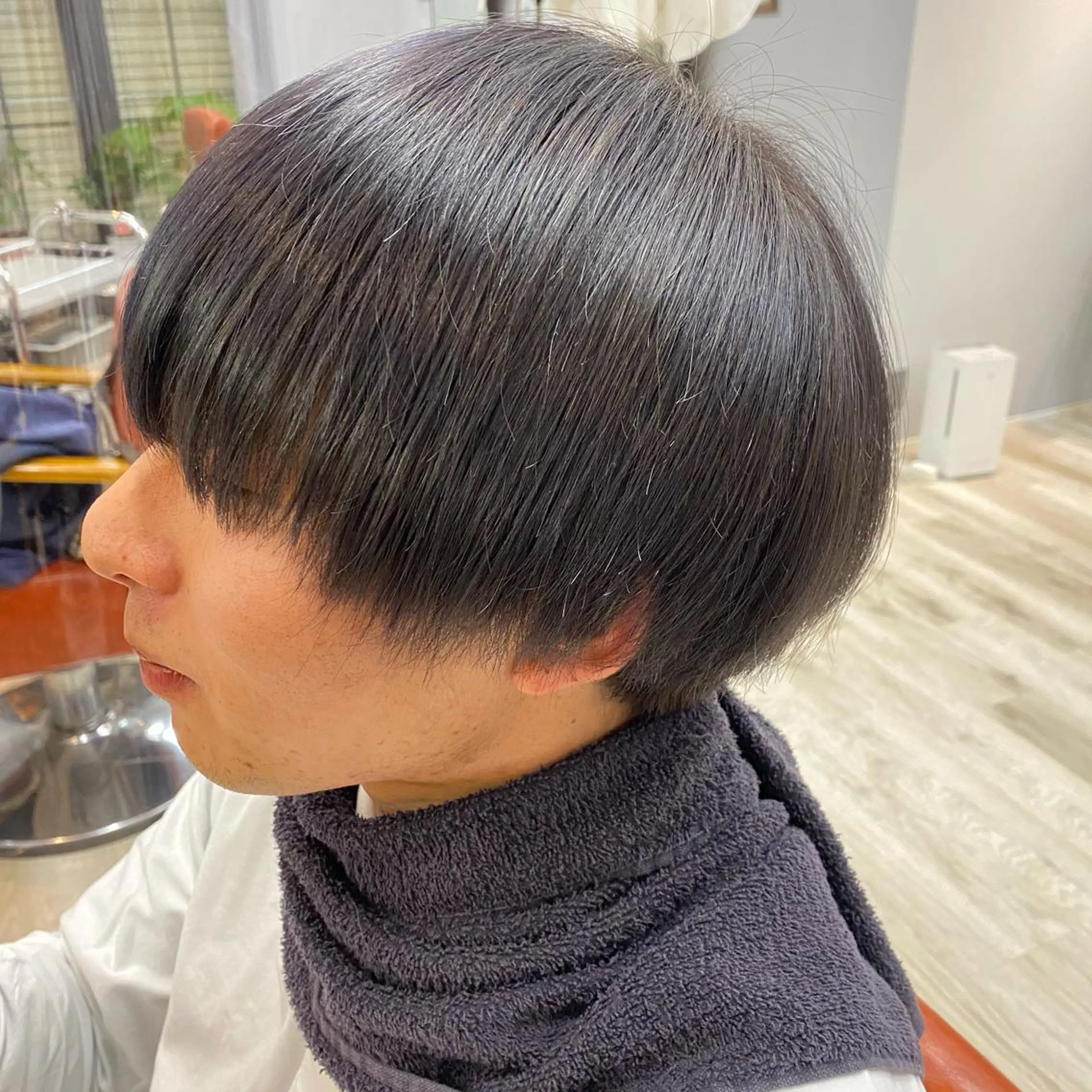 カラー メンズ マッシュ 透明感カラー 透明感カラー✨ 酸性ストレート特化のヘアスタイル