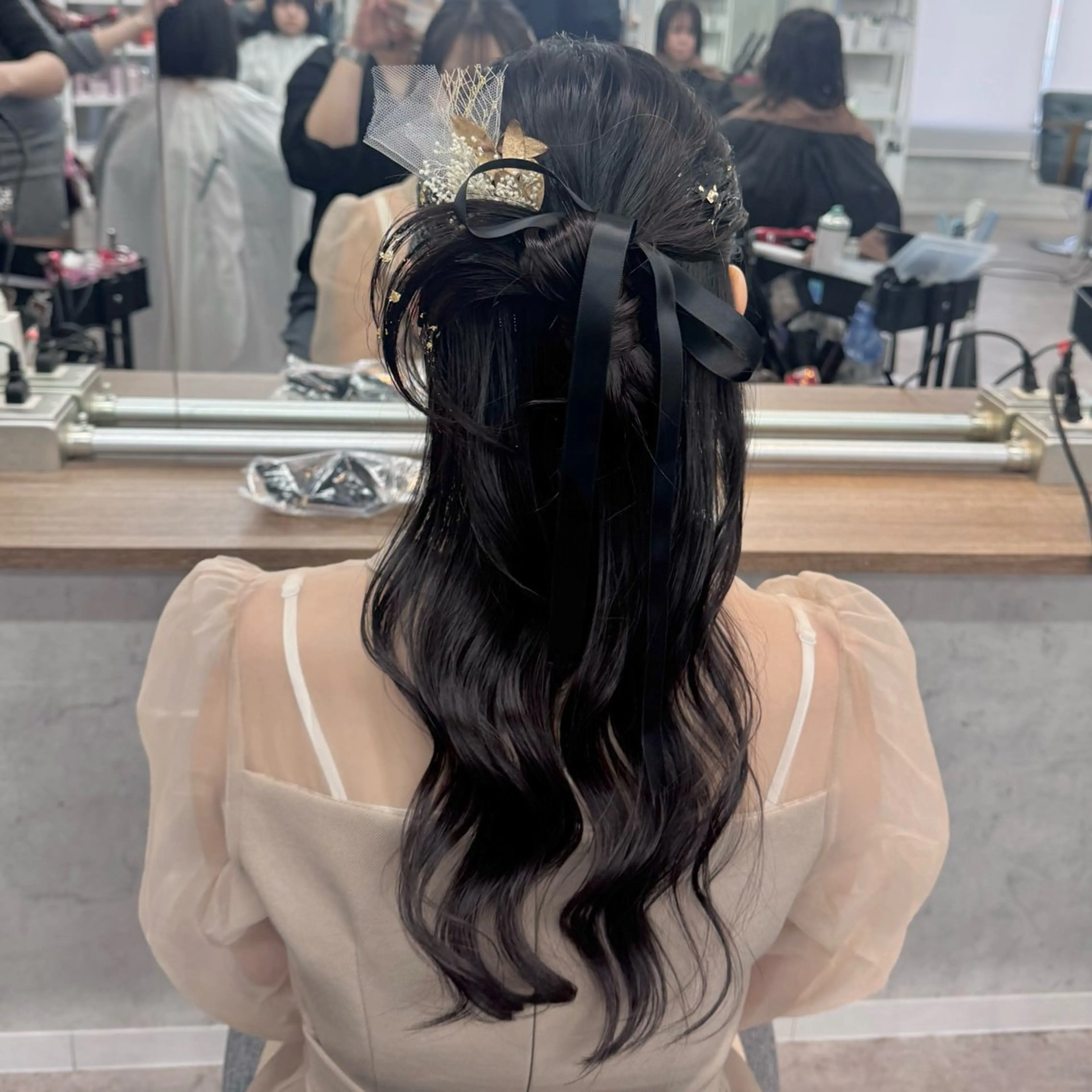 ロング ヘアアレンジ ヘアセット JUNSHIN🦋 ヘアセット／カラーのヘアスタイル