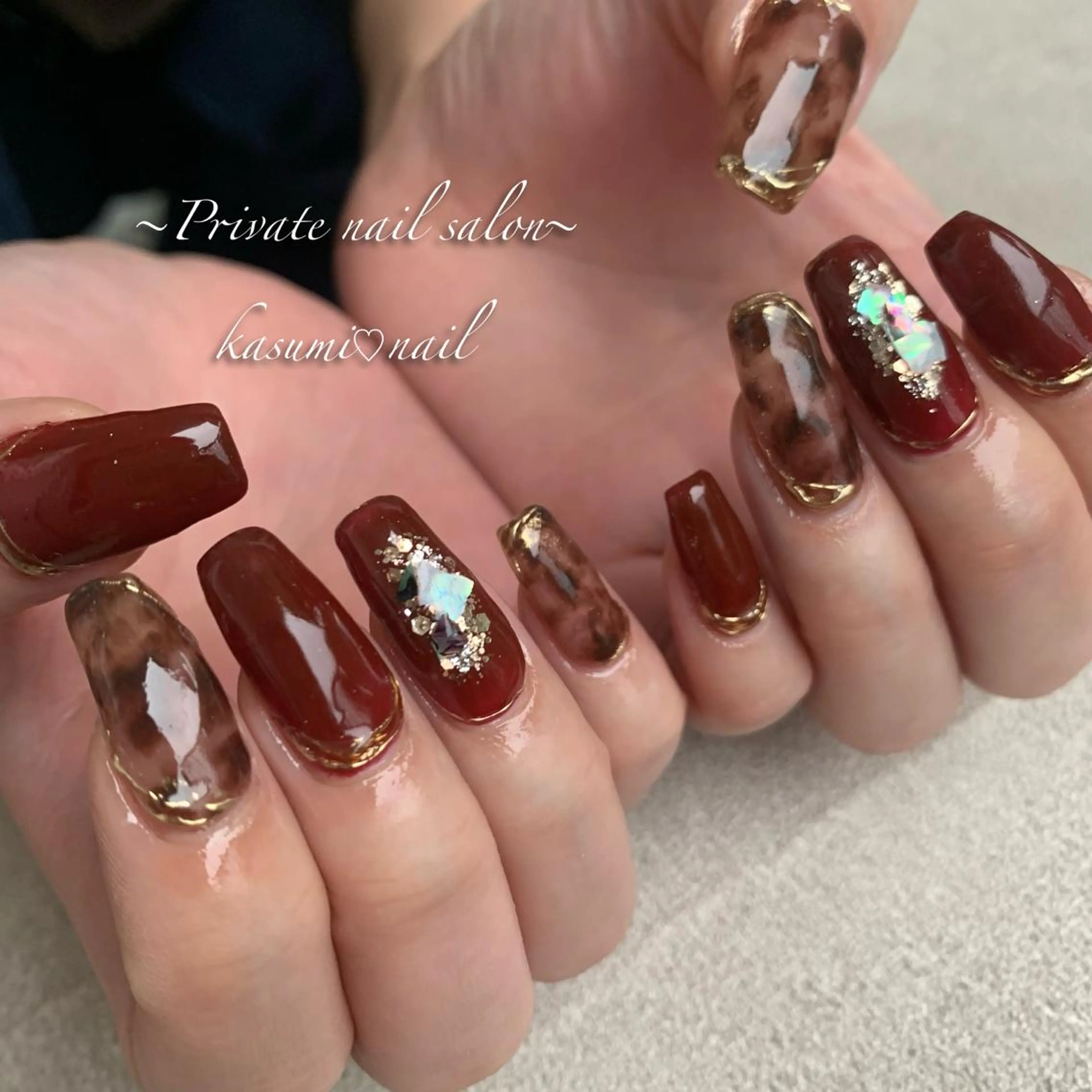 ネイル アートネイル ラメ(グリッター) マグネットネイル ミラーネイル ニュアンスネイル KASUMI♡ Nailのネイルデザイン