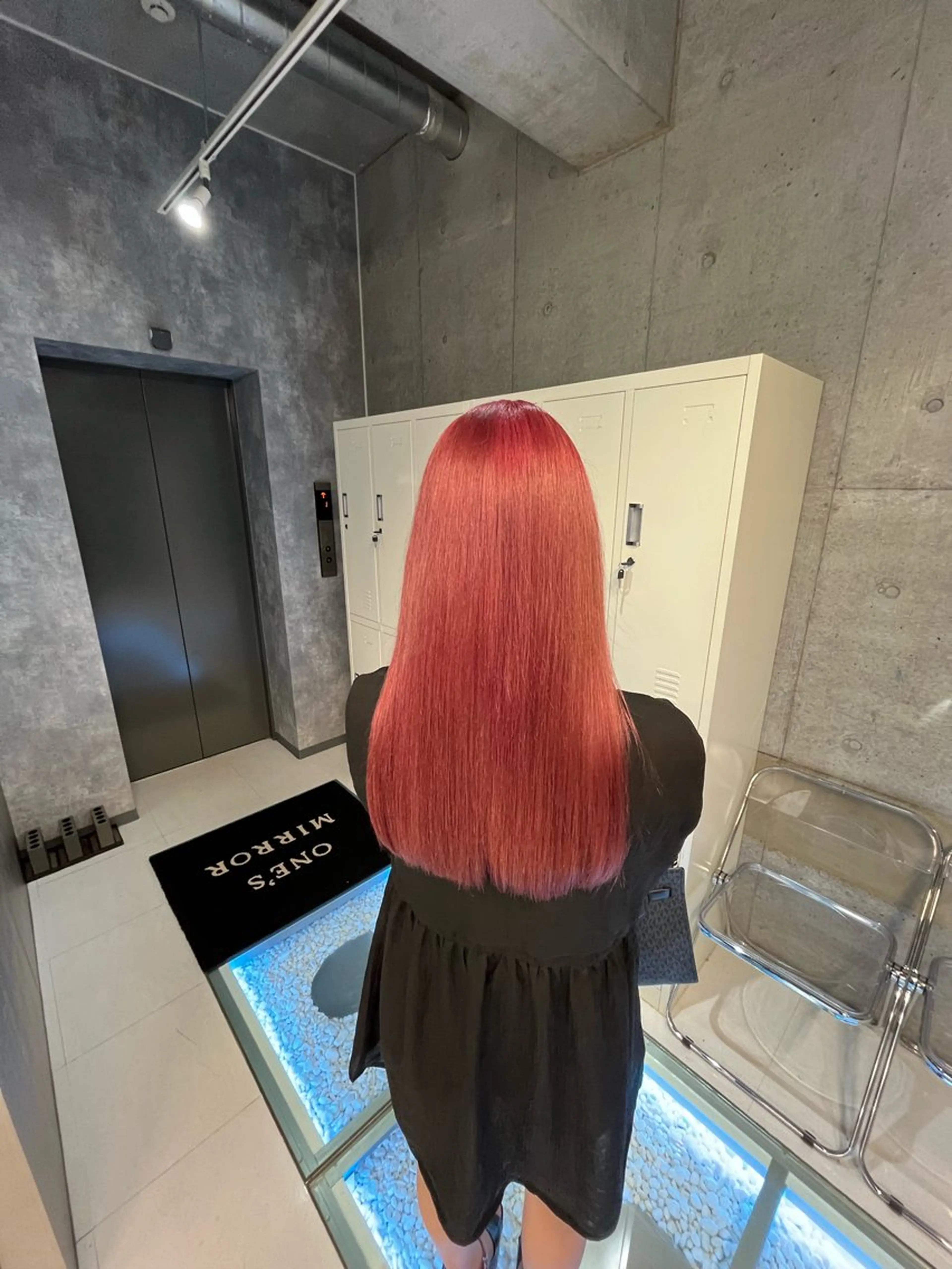 セミロング カラー ピンクカラー メンズ特化/パーマ/ 骨格矯正カット/真人のヘアスタイル