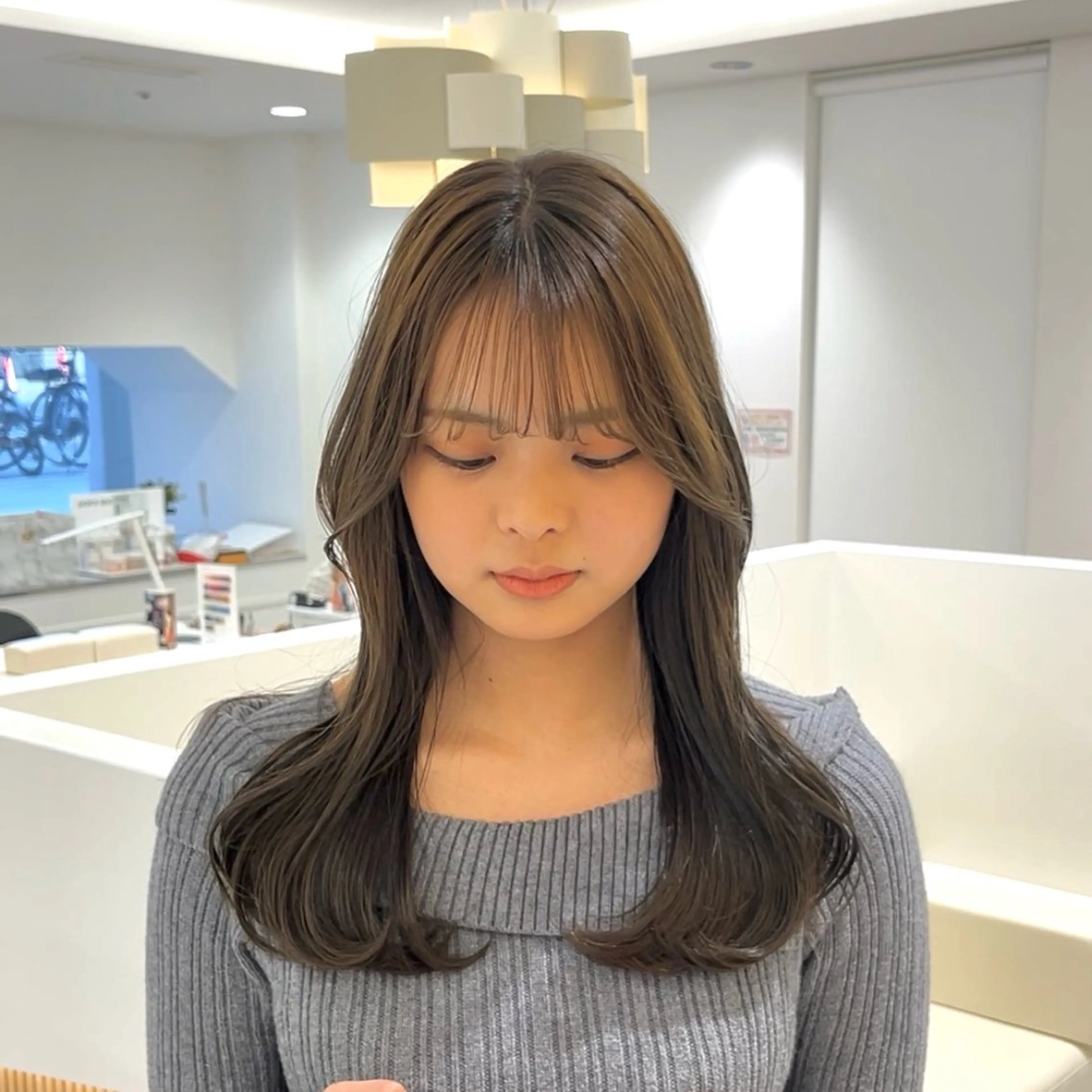 ロング カットモデル/ 透明感ヘア/成瀬裕介のヘアスタイル