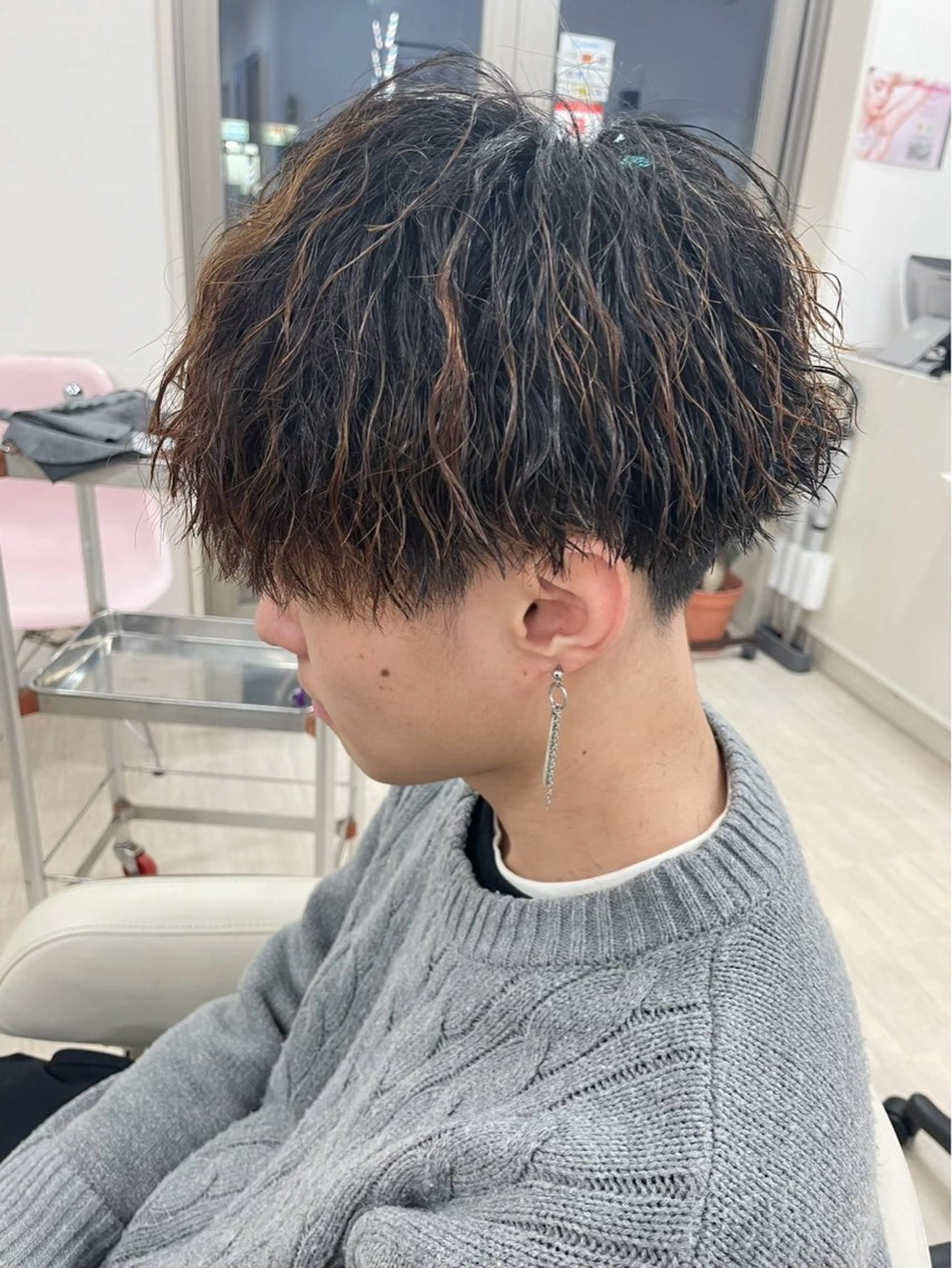 限定1名様🖤メンズカット＋縦落ちツイストスパイラルパーマ➰モデル募集💁🏻の写真