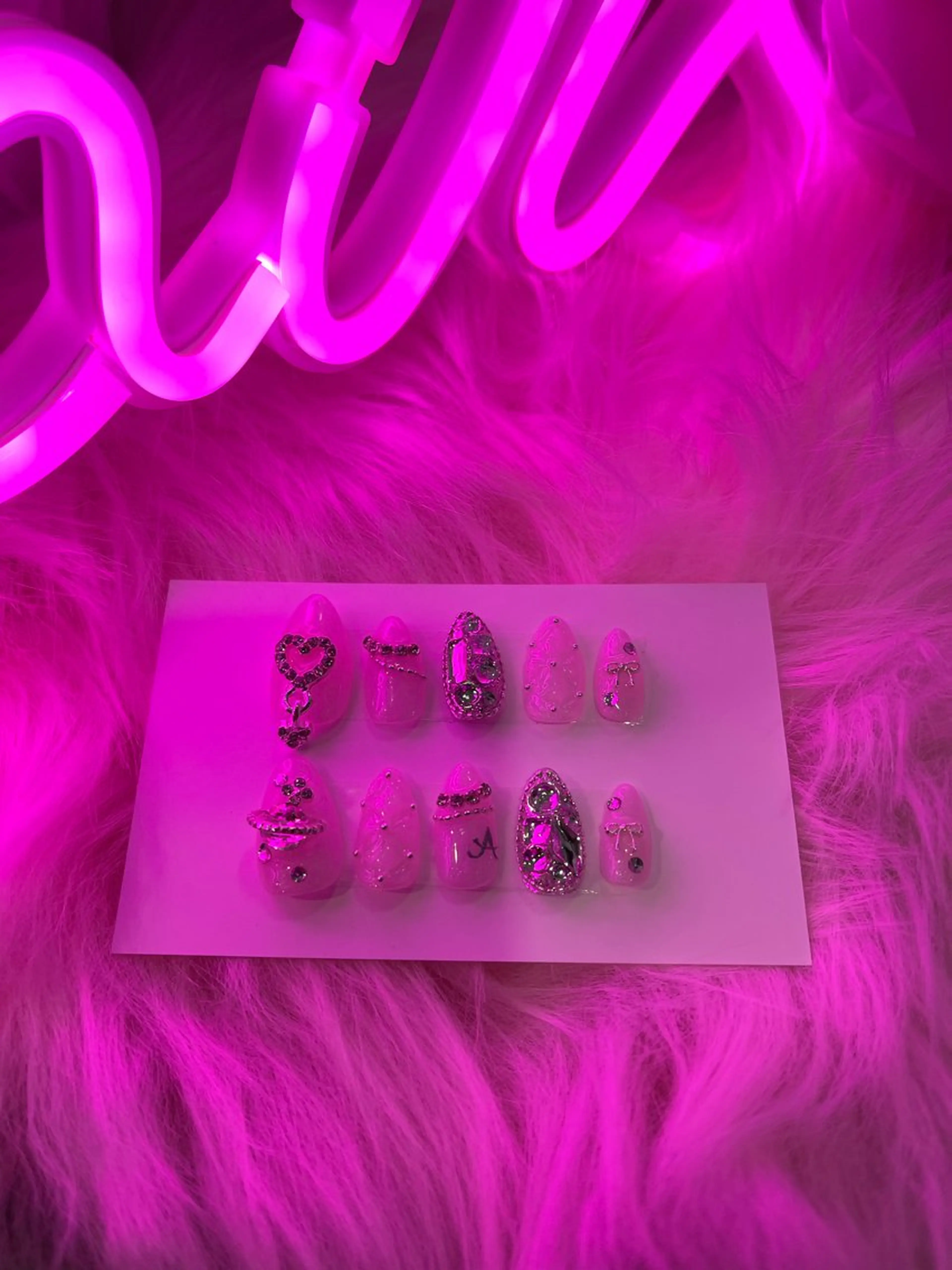 ネイルチップ作成🎀1時間アート、パーツやり放題の写真