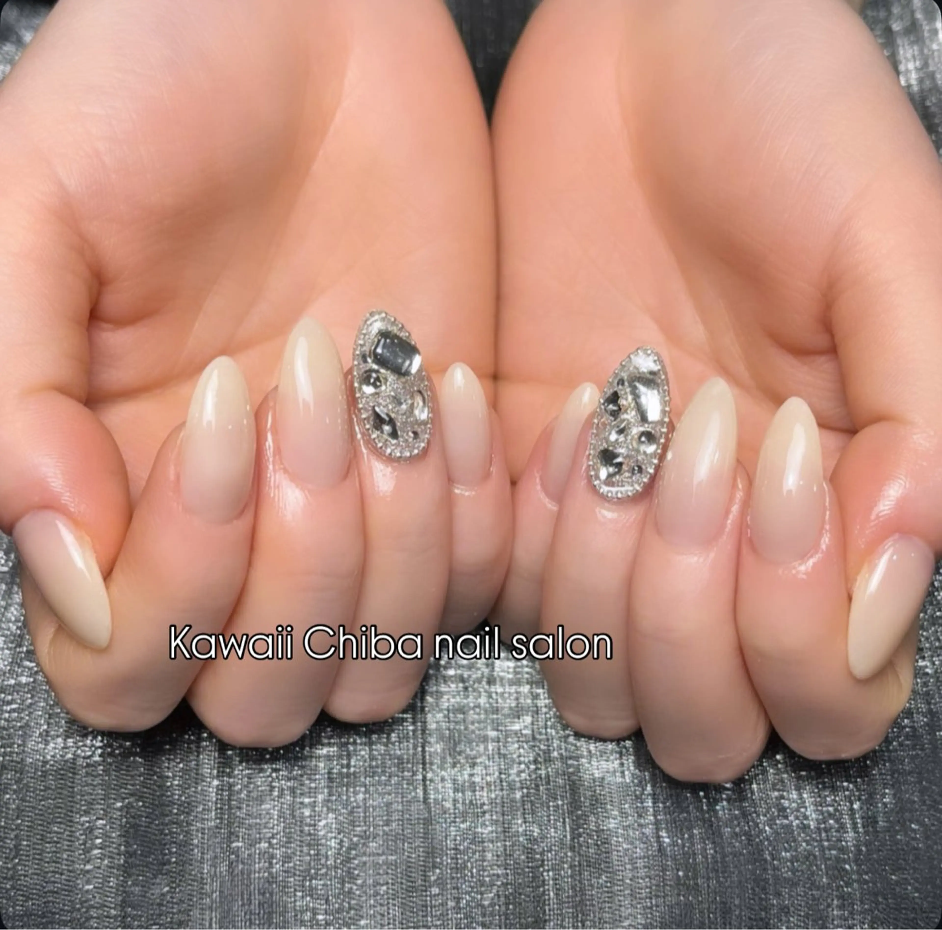 ネイル チークネイル 桜ネイル 長さ出し フラワーネイル フレンチネイル Kawaii Chiba nailのネイルデザイン