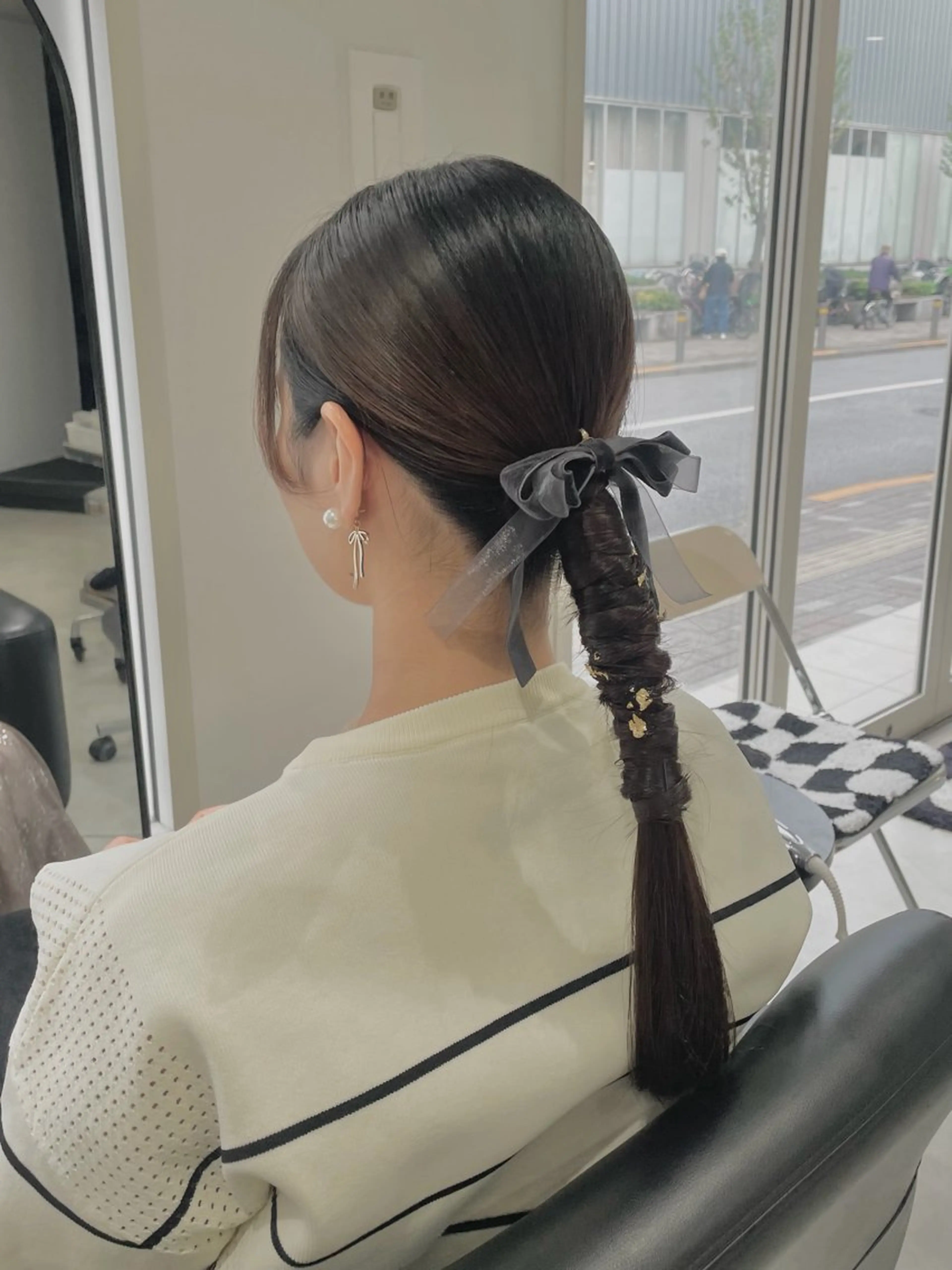 セミロング ヘアアレンジ ヘアセット グレージュ/ベージュ /経堂/sana🌱のヘアスタイル