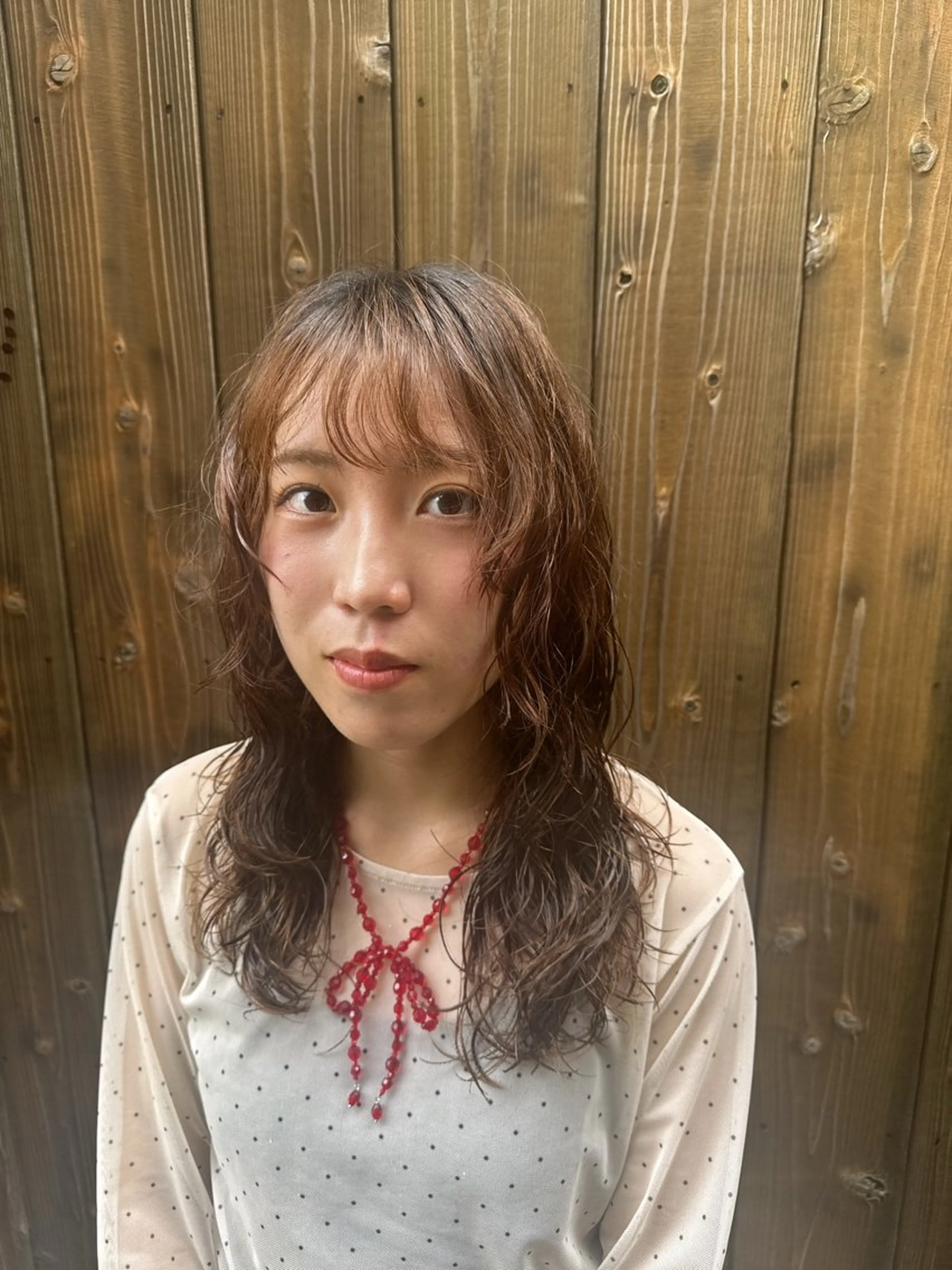 ロング パーマ ロングレイヤー レイヤーカット ロング カット パーマ Terrace by ioe烏丸御池店所属・レディースパーマ /レイヤー内田勇人のヘアスタイル