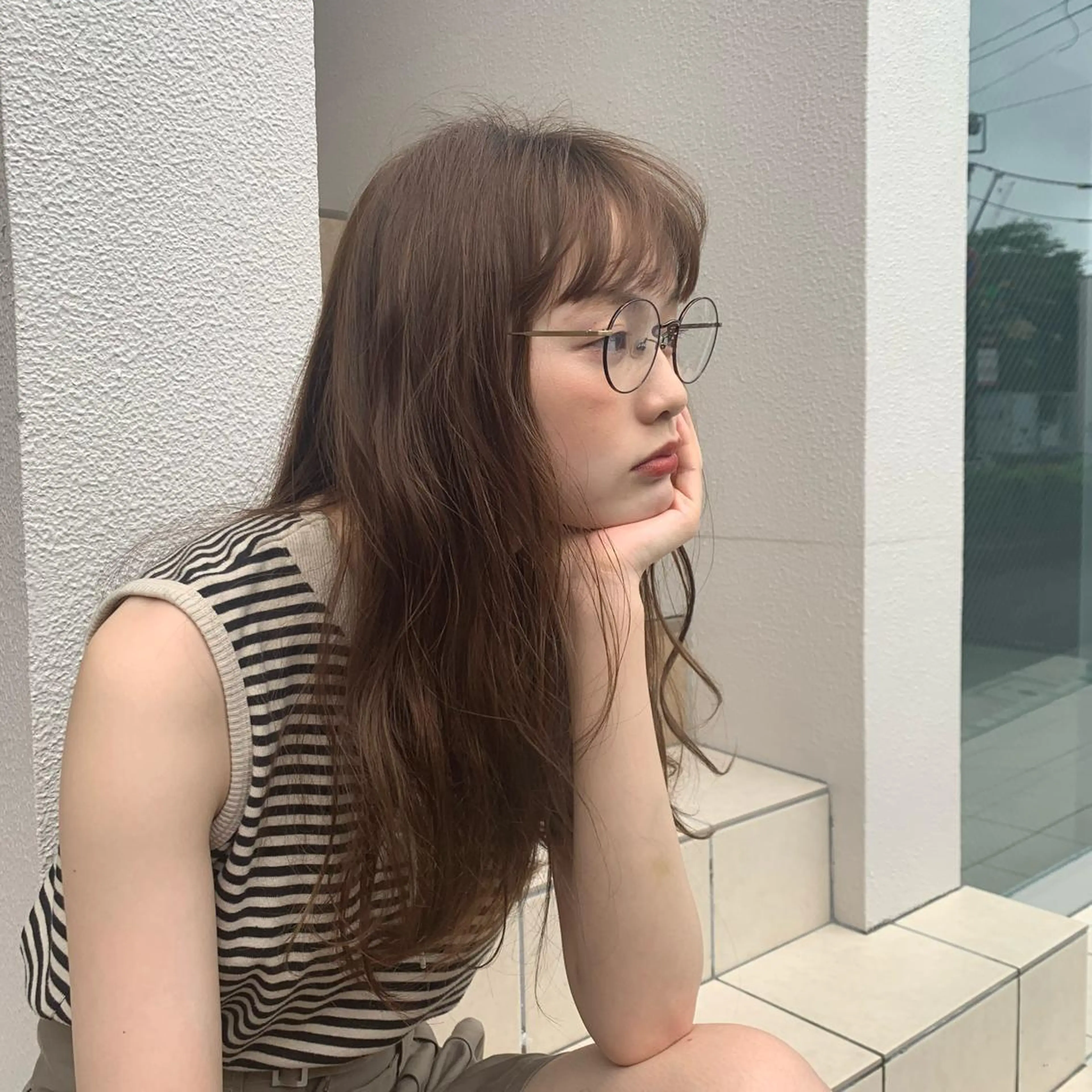 ロング パーマ 似合わせカット⚪︎ ／フェイスレイヤーのヘアスタイル