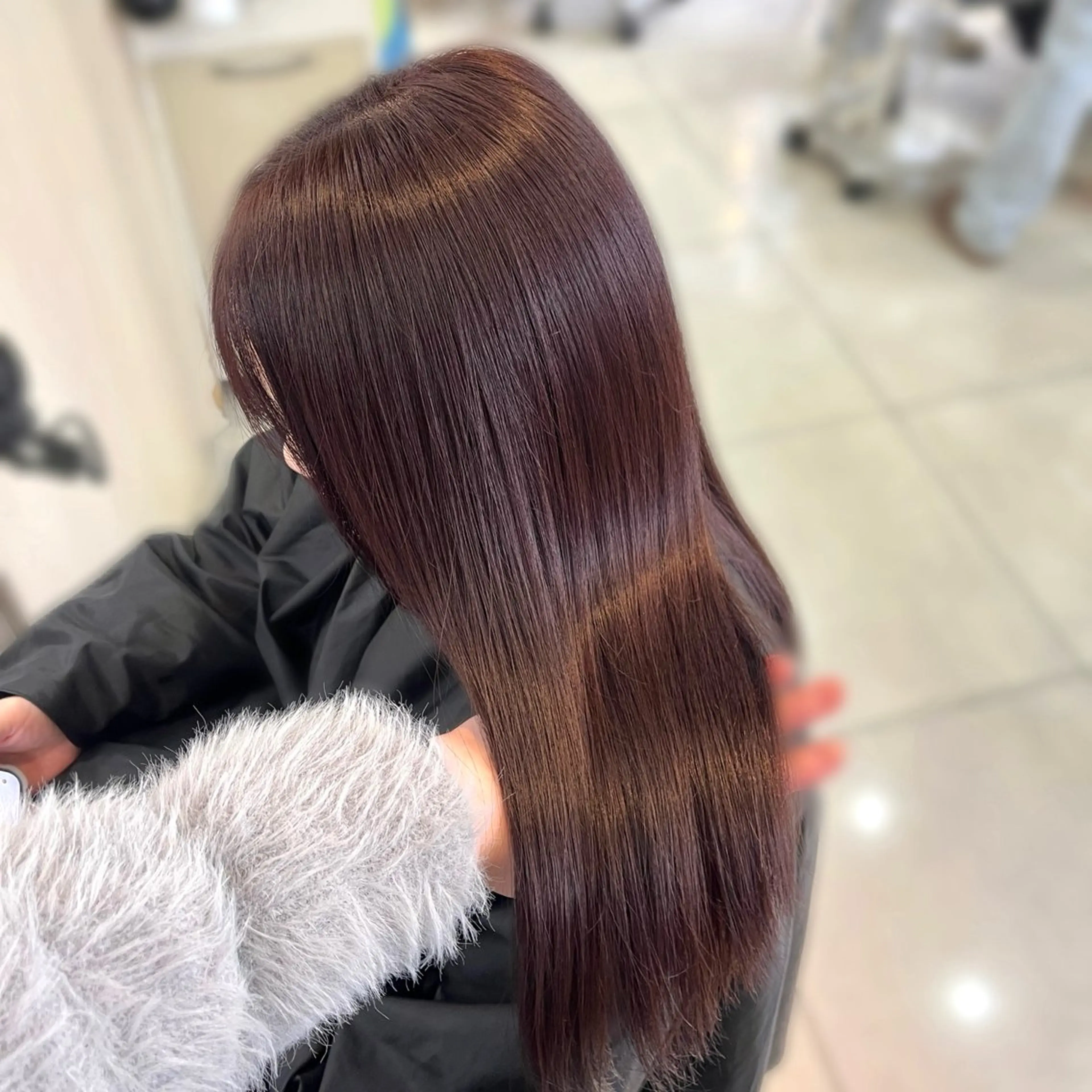 ロング カラー ヘアカラー トリートメント 韓国レイヤー 暖色カラー/さくらのヘアスタイル