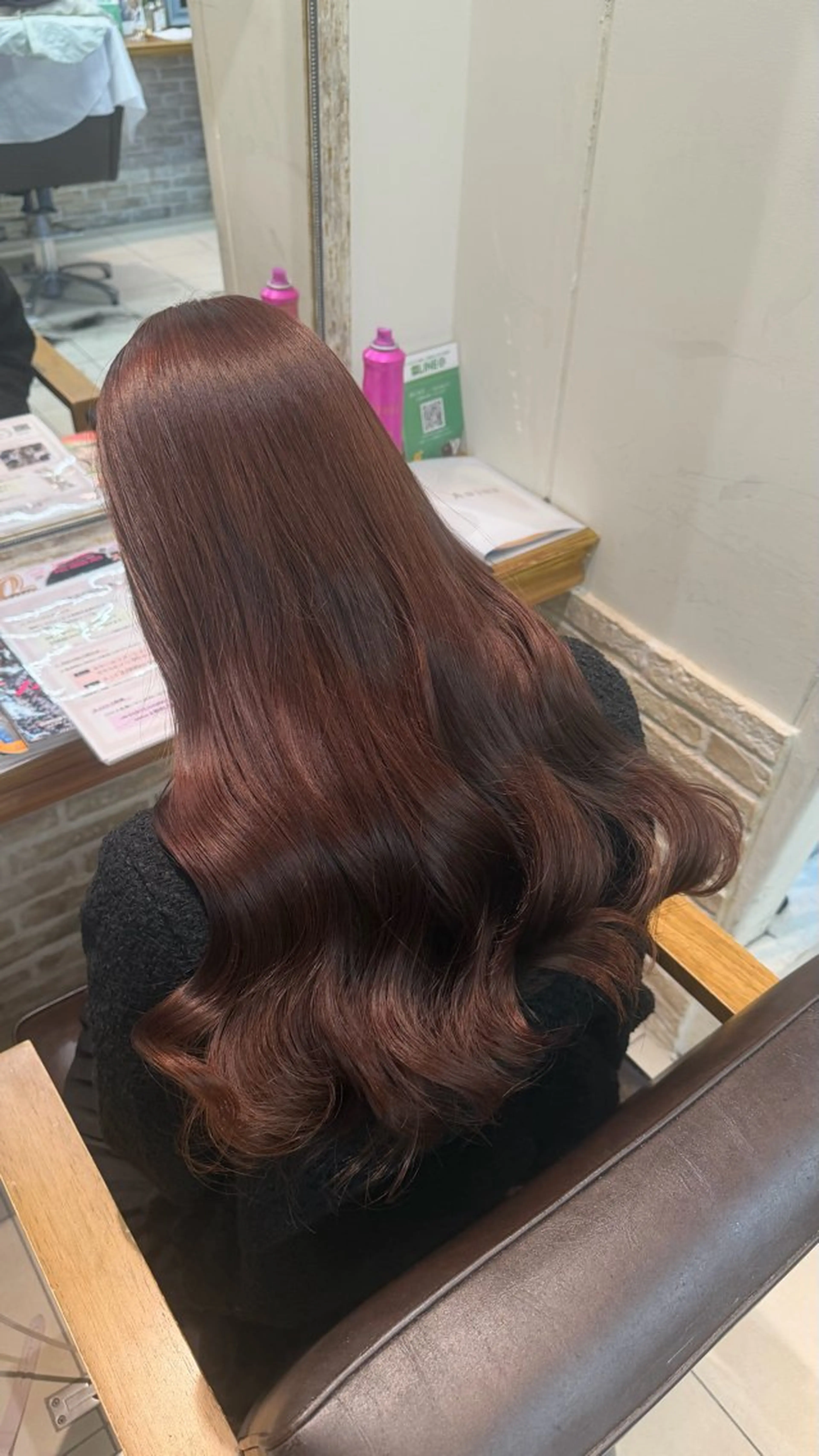 ロング カラー ブラウンカラー ピンクカラー ピンクブラウン ヘアカラー トリートメント まい🎀ピンク💝 透明感/髪質改善のヘアスタイル
