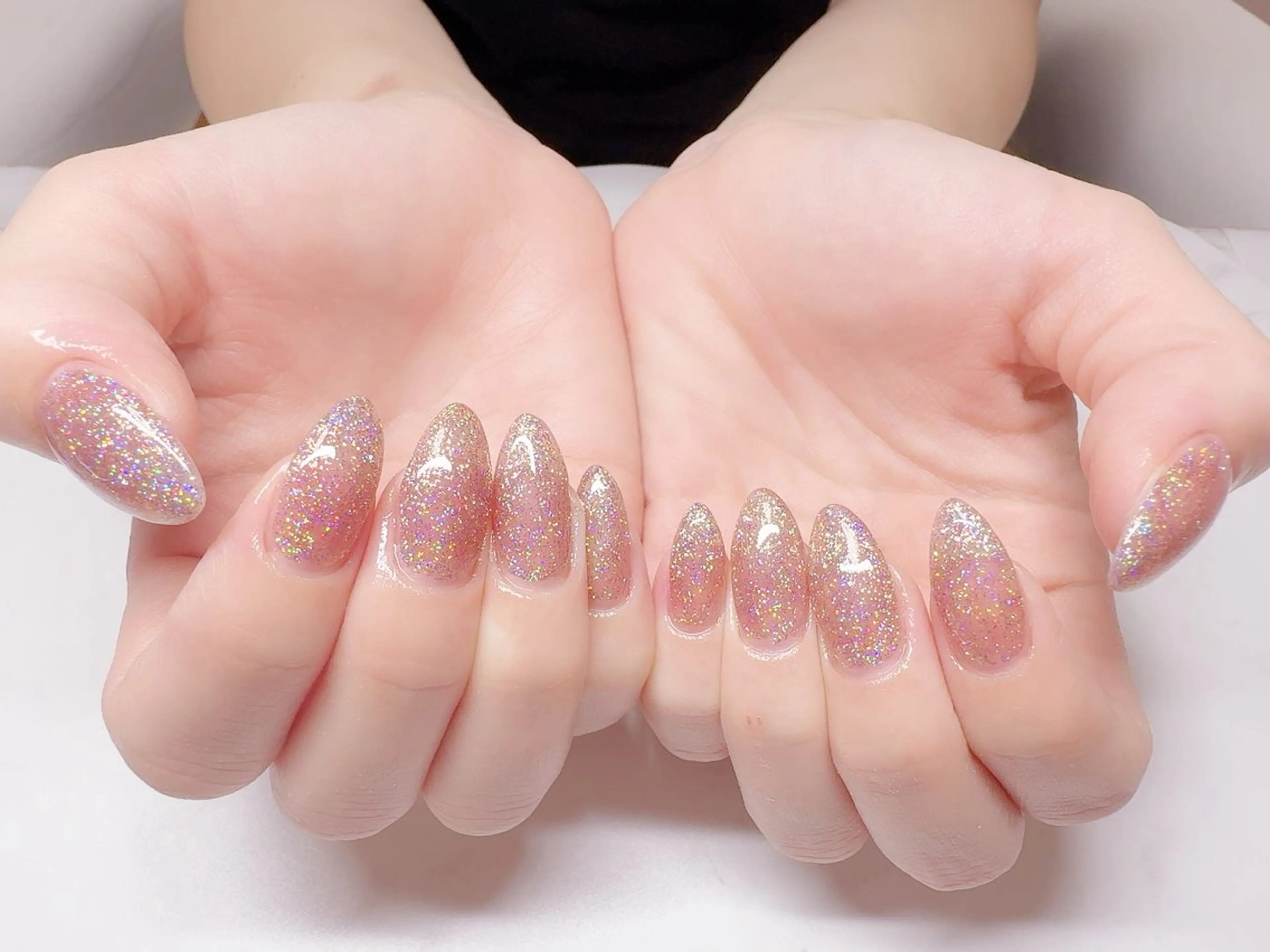 ネイル フラッシュネイル ジェルネイル キラキラネイル 加藤 優子のネイルデザイン