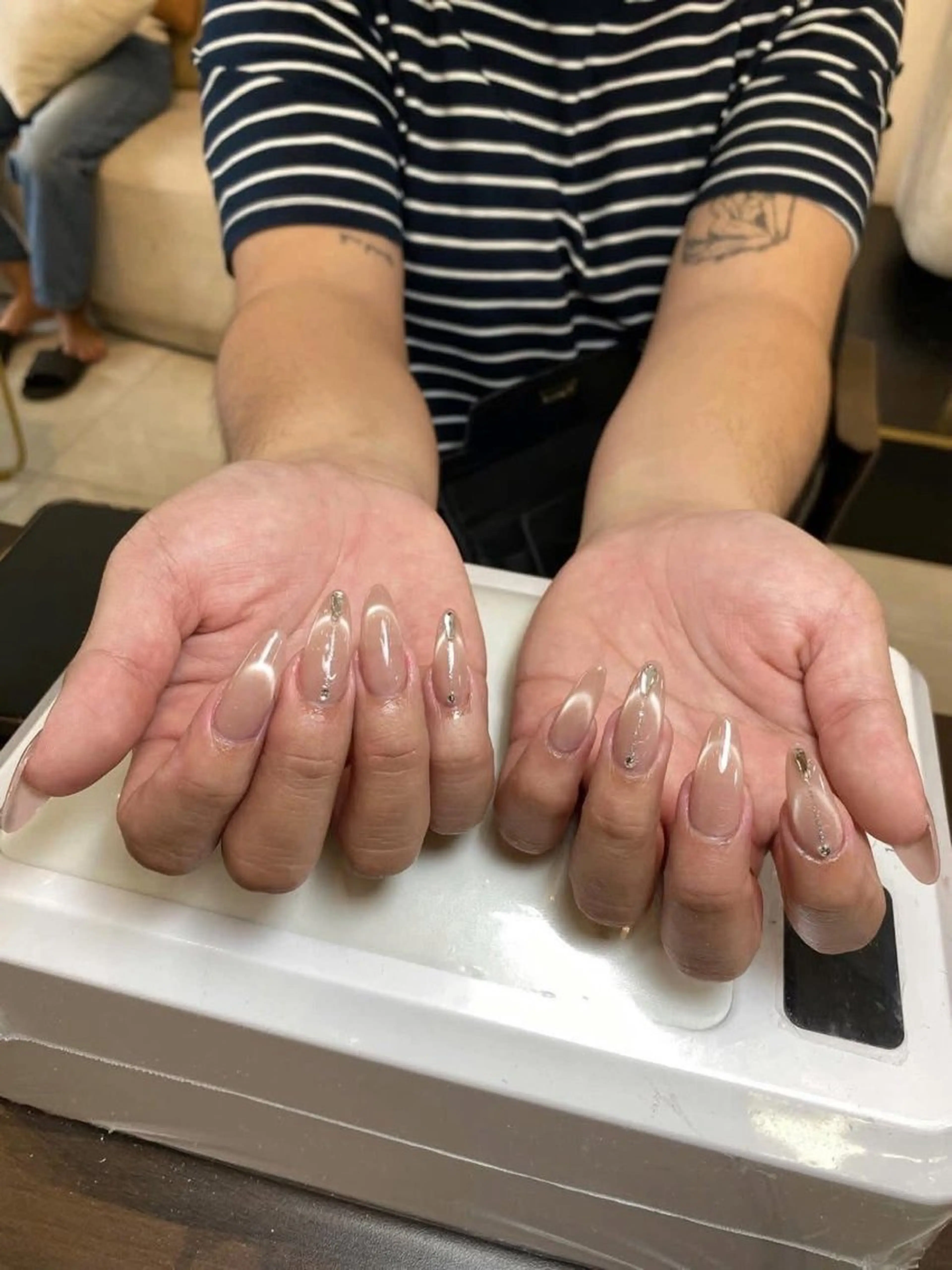 ネイル チークネイル フレンチネイル グラデーション 韓国ネイル マグネットネイル ハンドネイル Kitty1689 Kittyのネイルデザイン