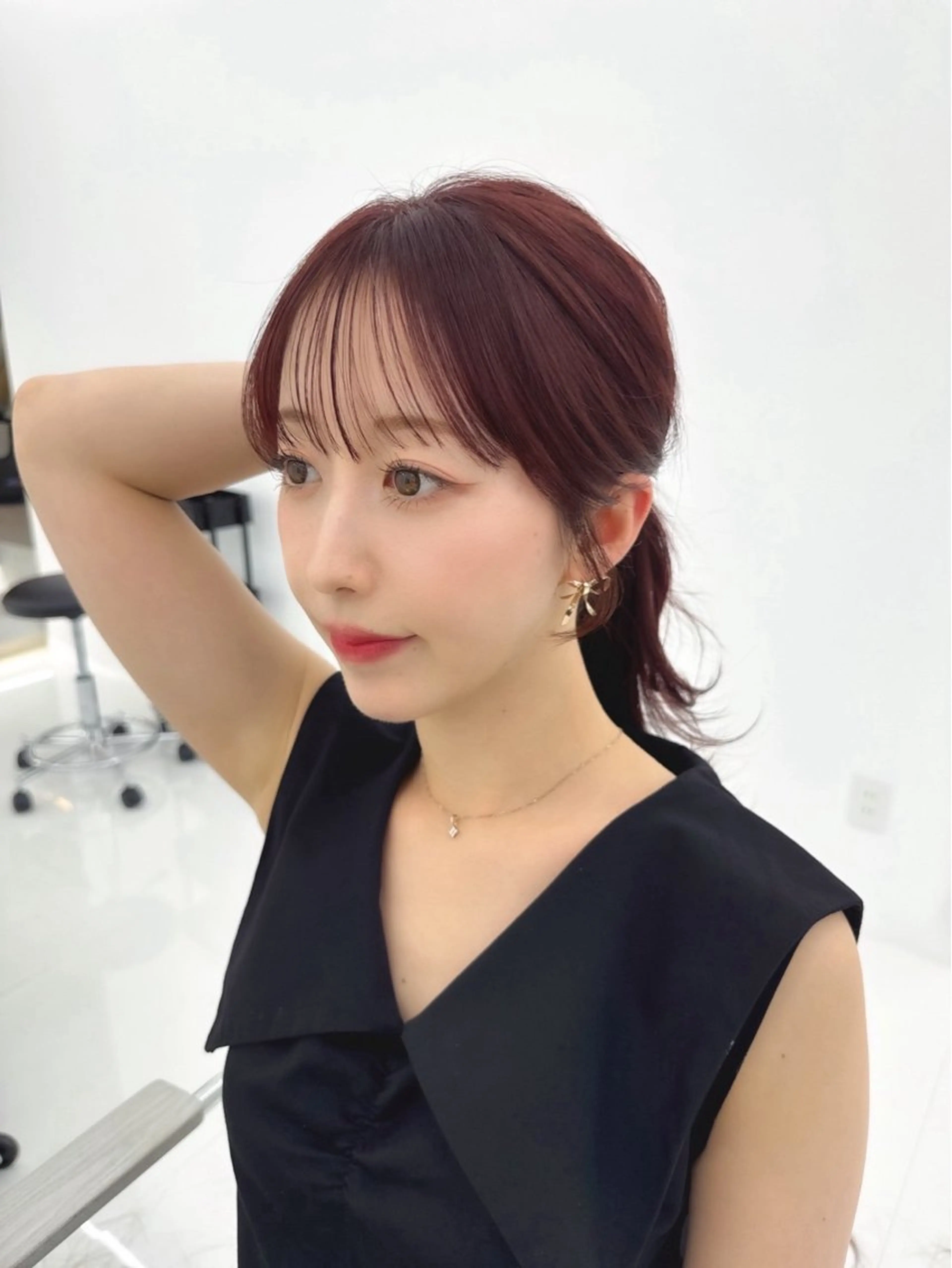 ロング 立川駅/ワンカラー ブリーチなしカラー/のヘアスタイル