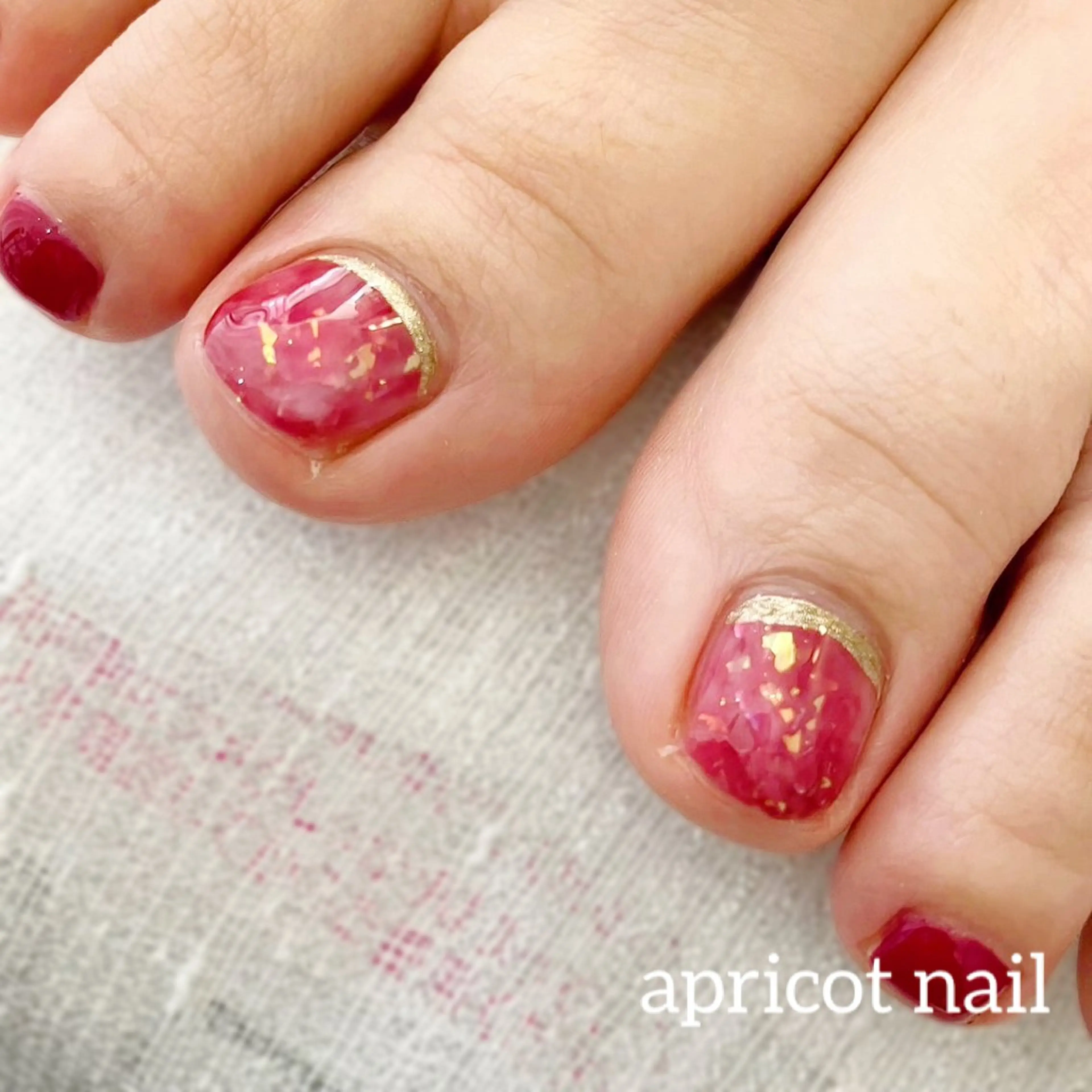 ネイル フットネイル apricot nailのネイルデザイン