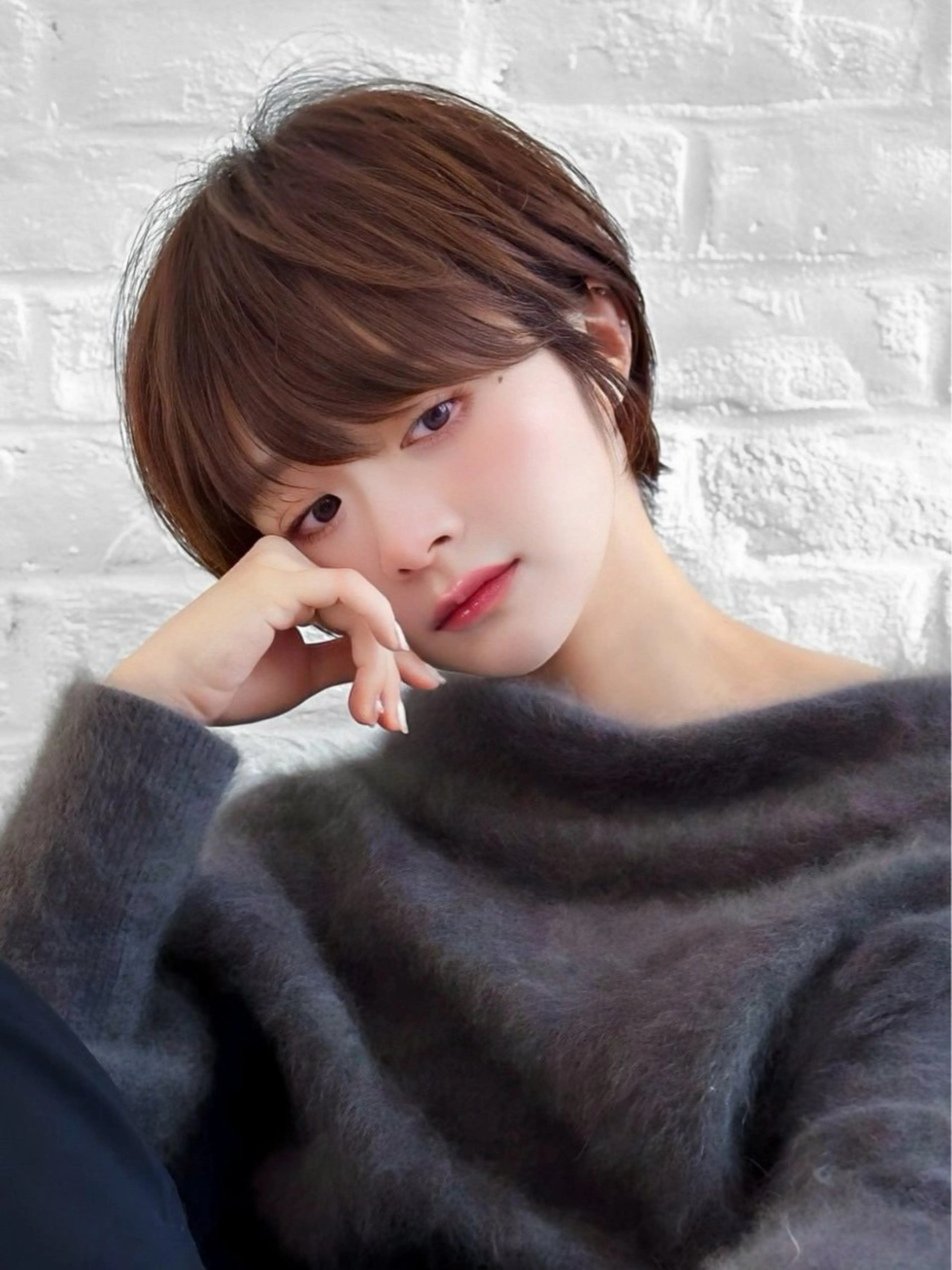 ショート 韓国ヘア/レイヤー/ 顔まわり足立遥奈のヘアスタイル