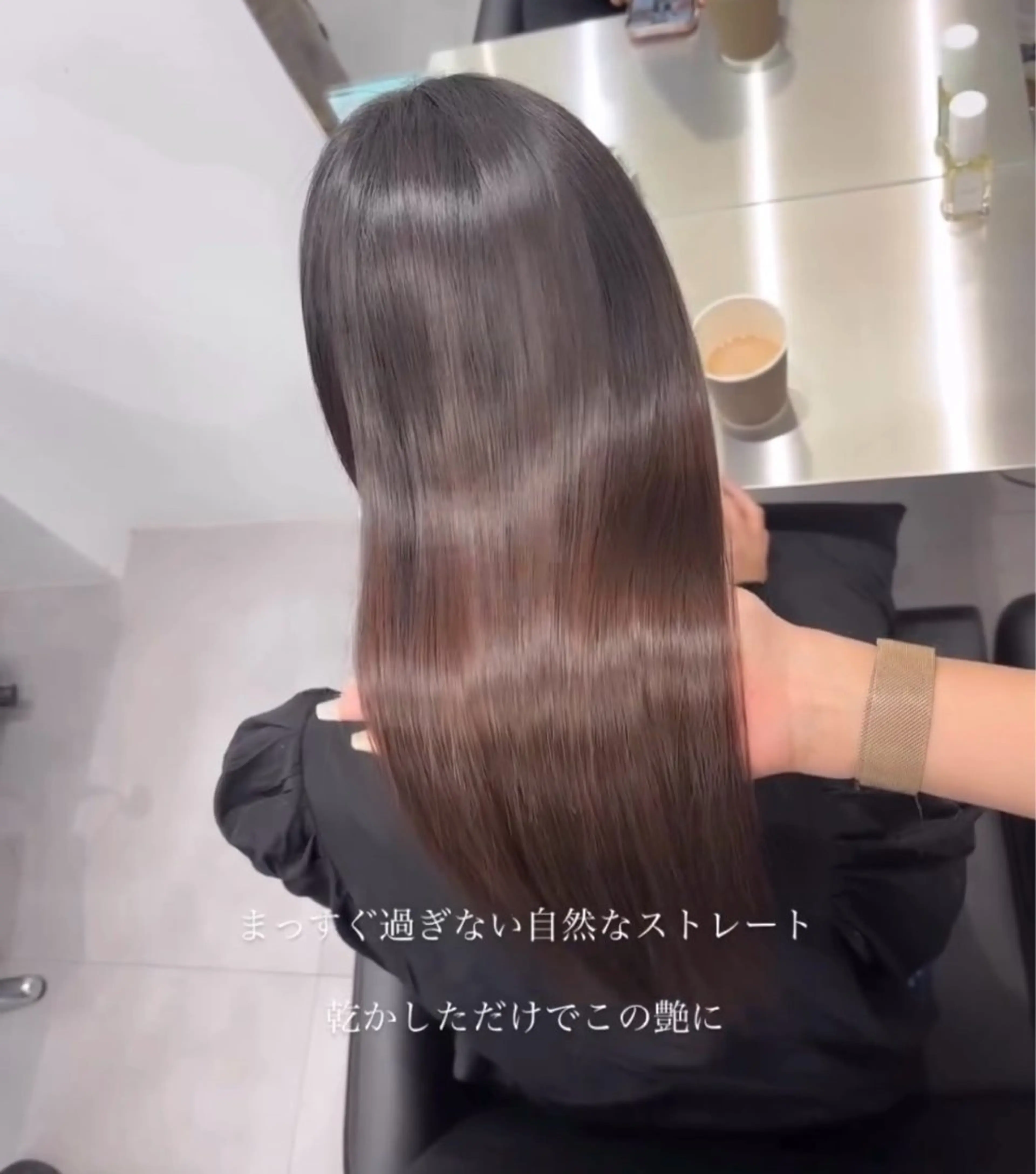 ロング カラー パーマ 縮毛矯正 巻ける縮毛矯正 Sachi🐰のヘアスタイル