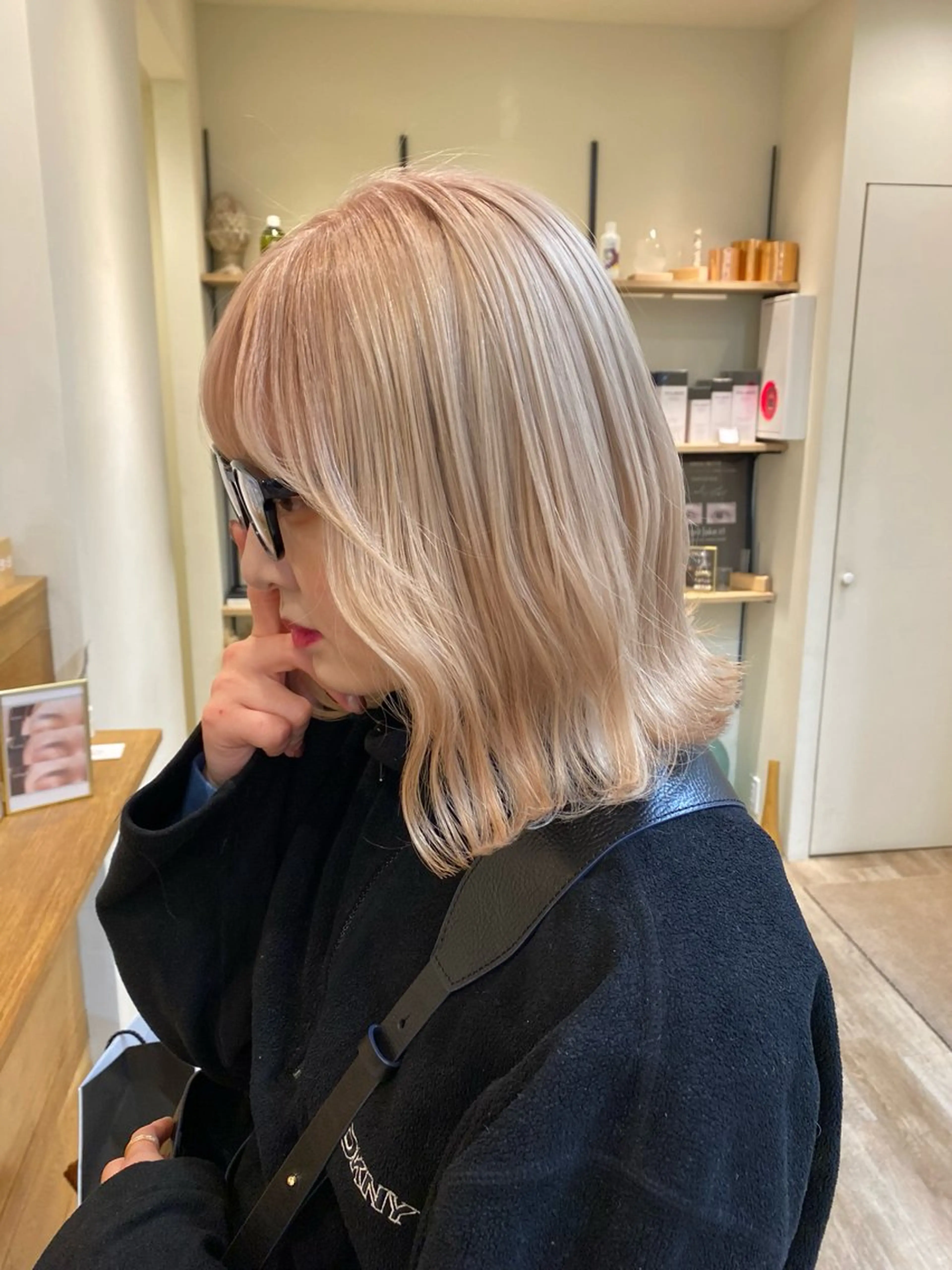 ミディアム ヘアカラー ♥yelm ユウナ♥のヘアスタイル