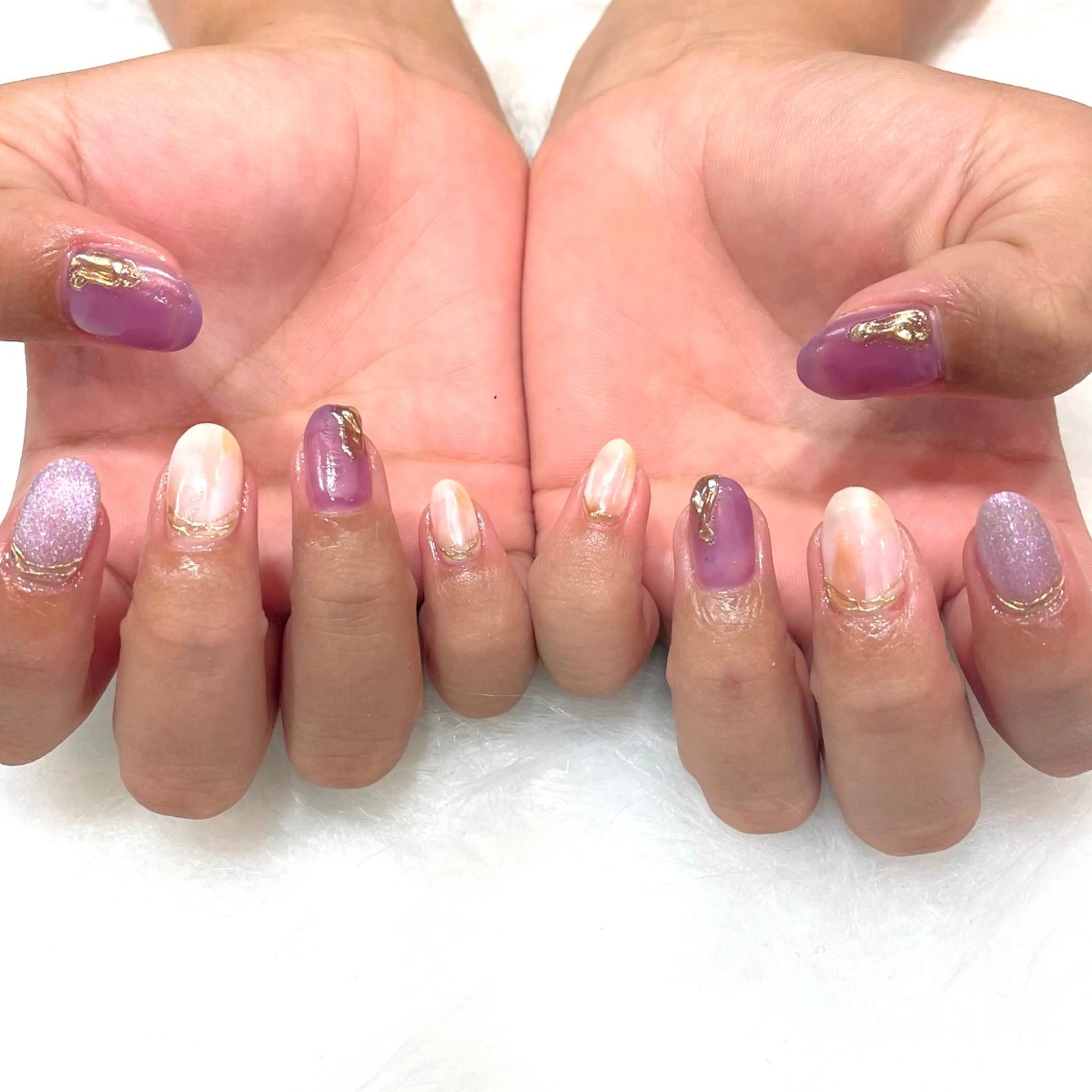 ネイル パープル MADDY NAILS所属・MADDYNAILS ✴︎柏痛ネイルのネイルデザイン