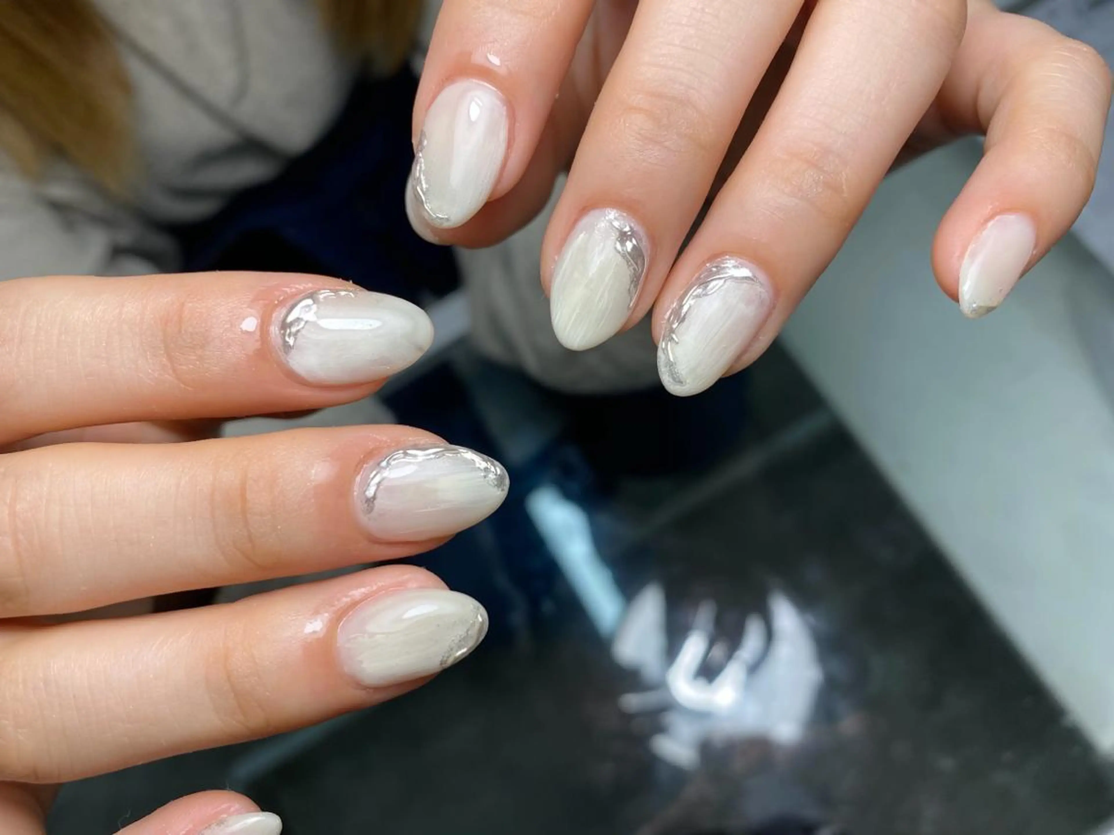 ネイル ニュアンスネイル シンプルネイル ハンドネイル フットネイル GRANDE大須 栄/店長 aki🌙のネイルデザイン