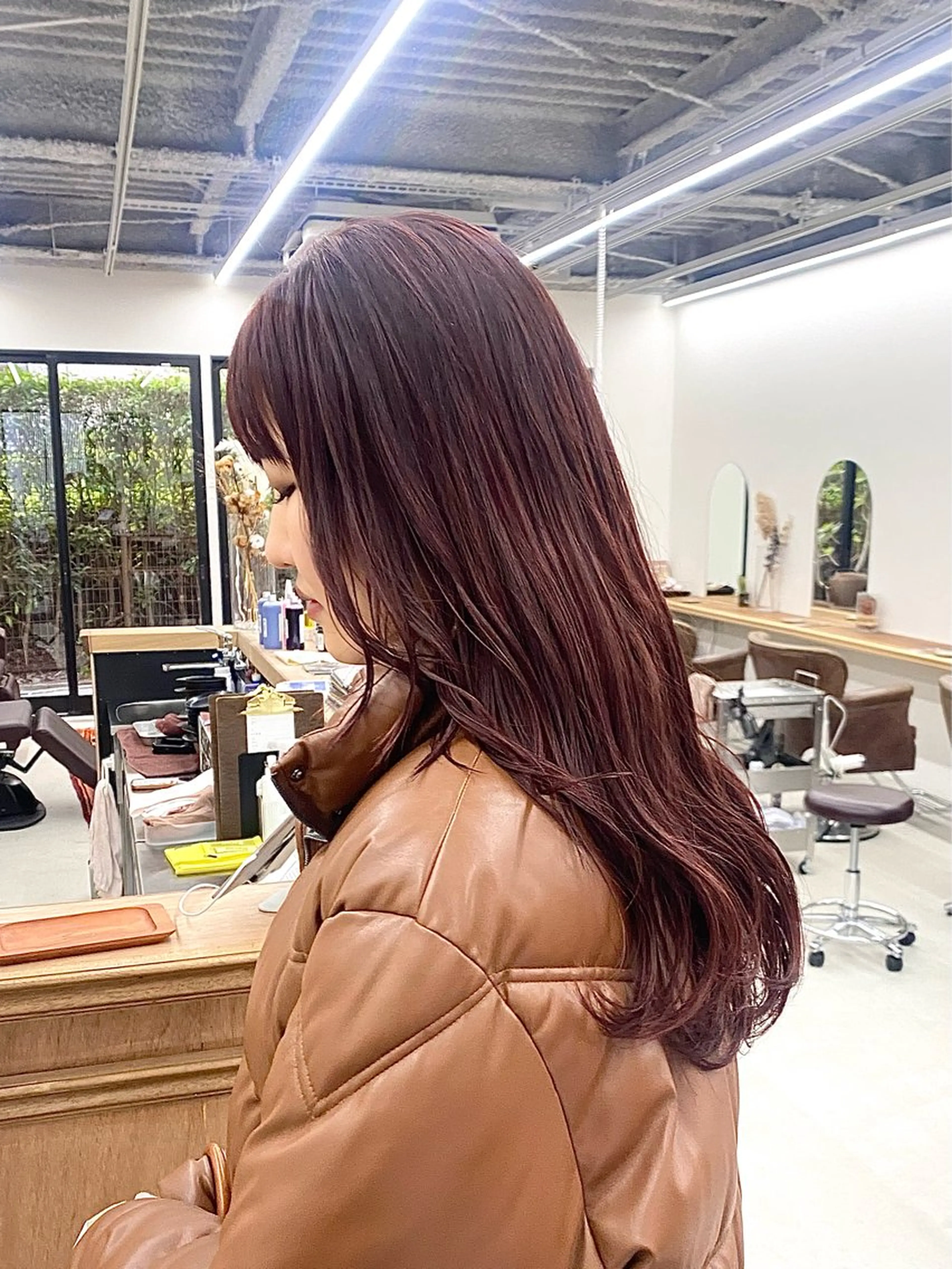 ロング カラー ヘアアレンジ レッドカラー カット ヘアカラー トリートメント ハル🌸柔色/ ブリーチなし/艶髪のヘアスタイル