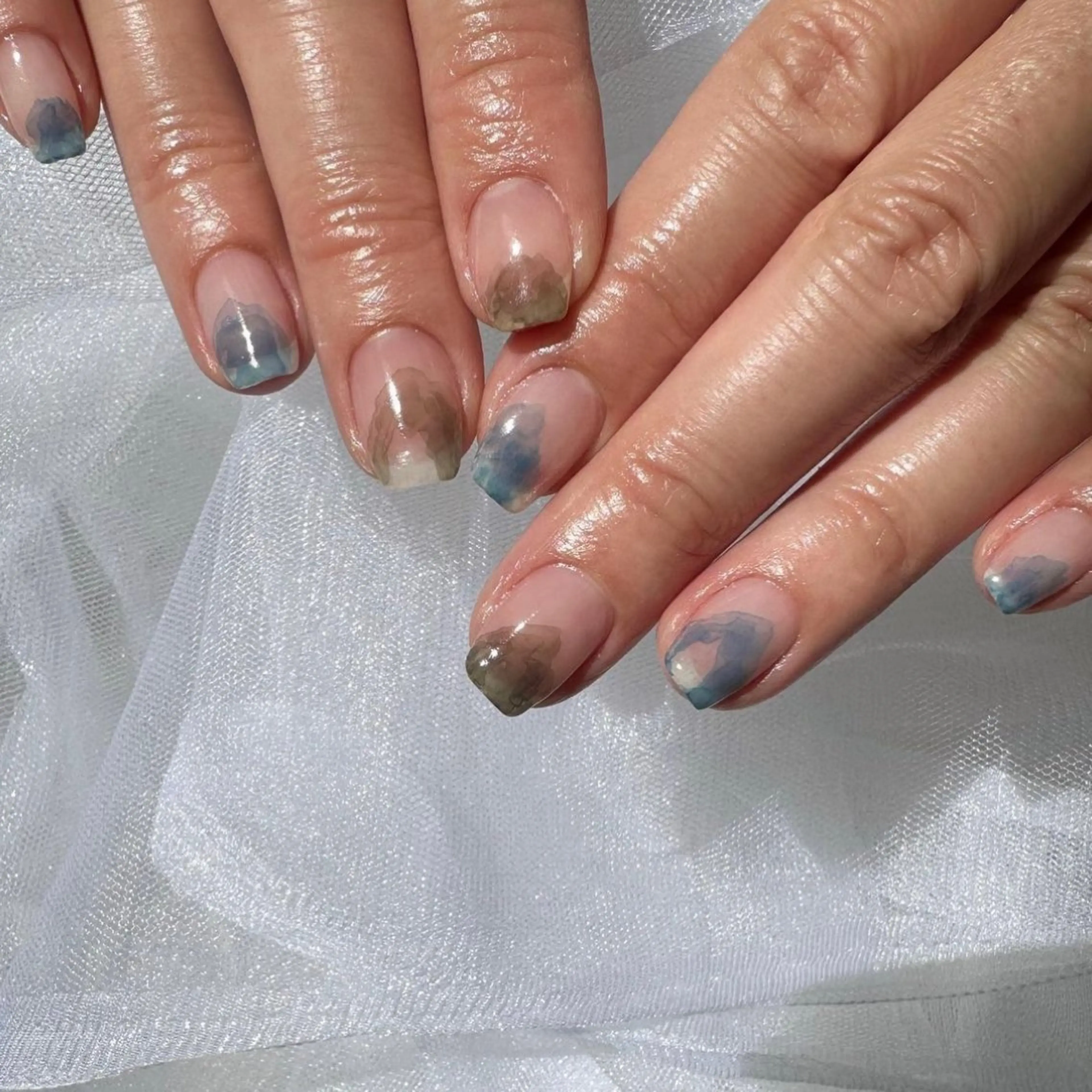 ネイル アートネイル クリアネイル ジェルネイル 氷ネイル・うるうるネイル 韓国ネイル 🪞KAPE NAIL 🪞のネイルデザイン