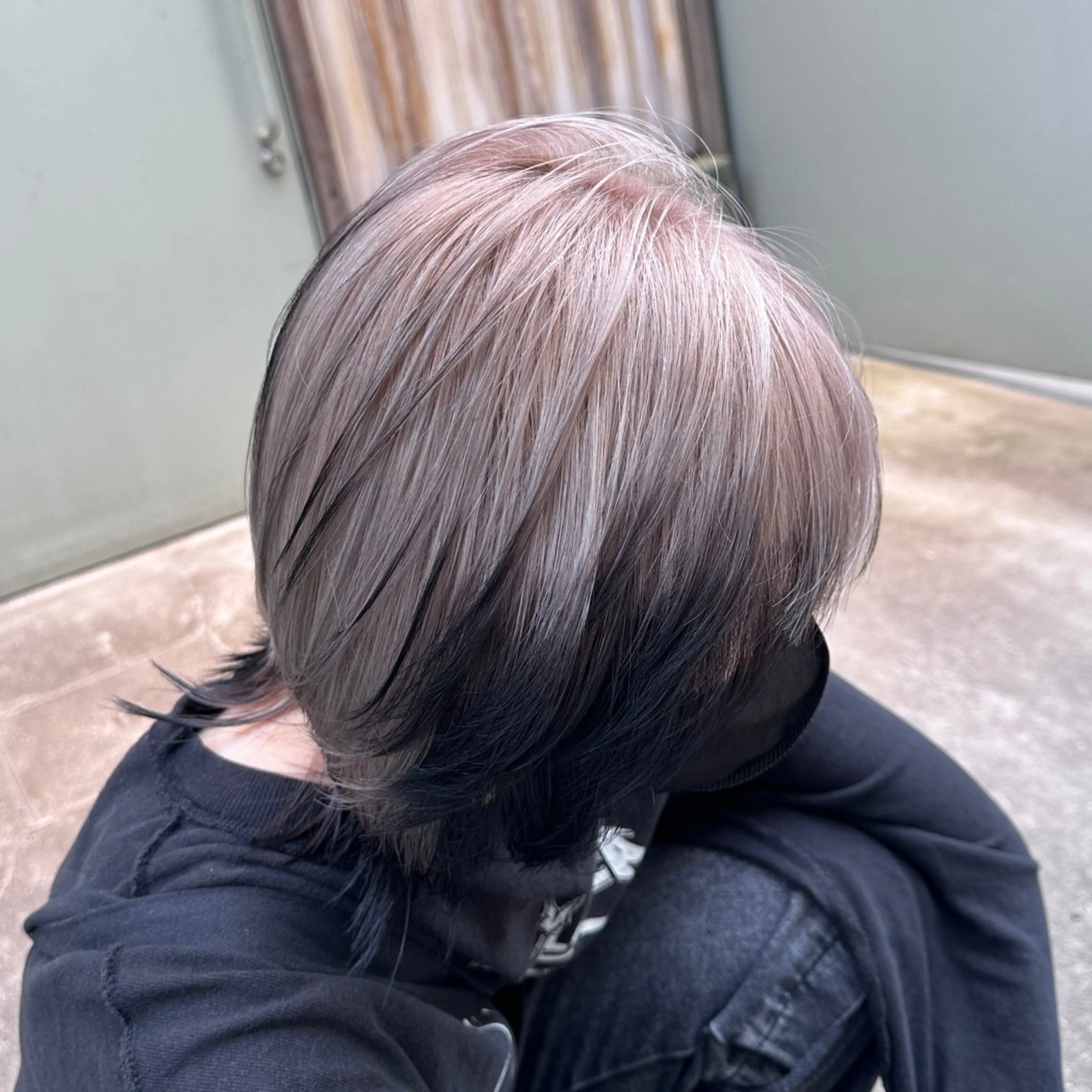 ミディアム カラー ヘアカラー ハイトーン/ウルフ /エクステ/ましろのヘアスタイル