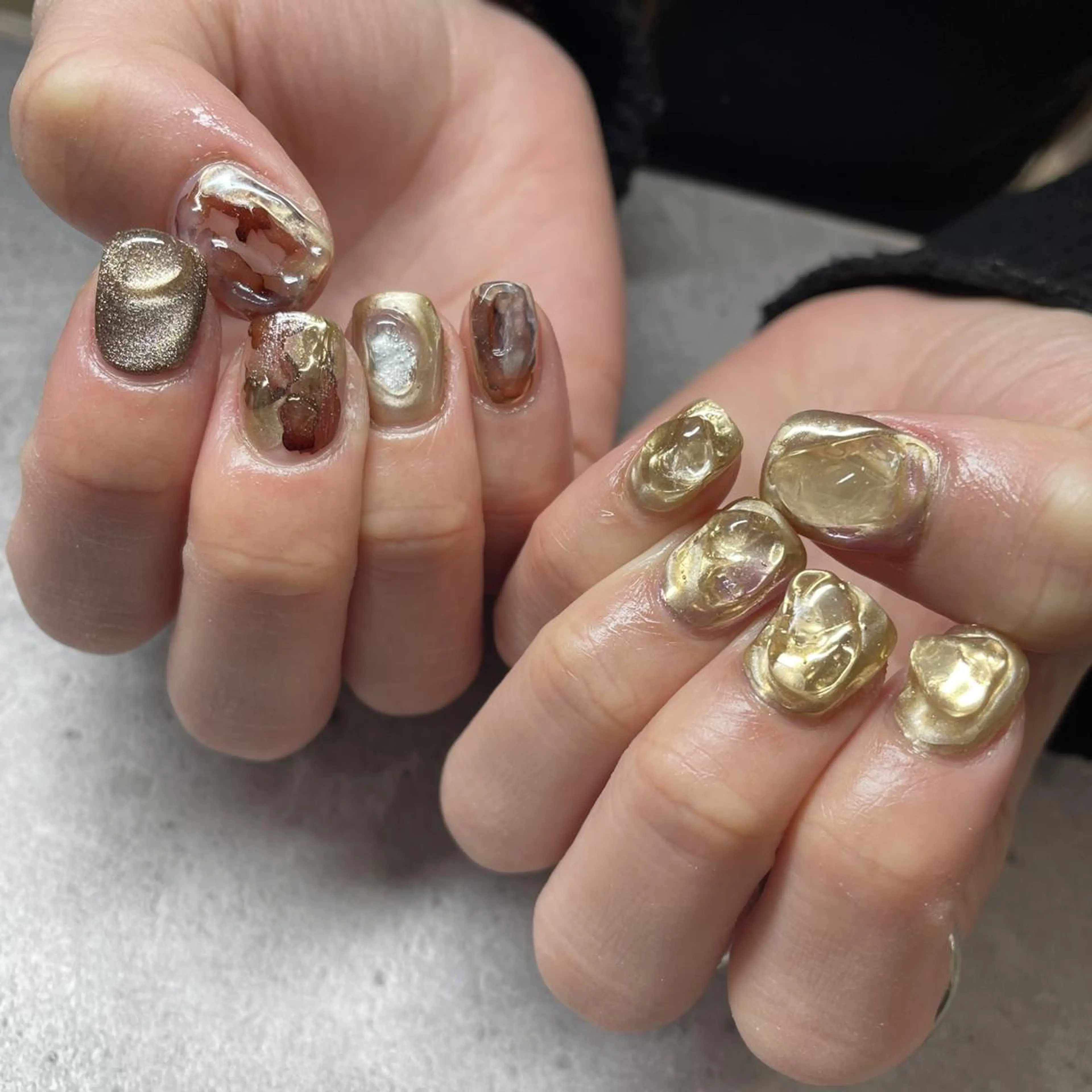 ネイル ハンドネイル フットネイル p.o.n. nuance/個性的のネイルデザイン