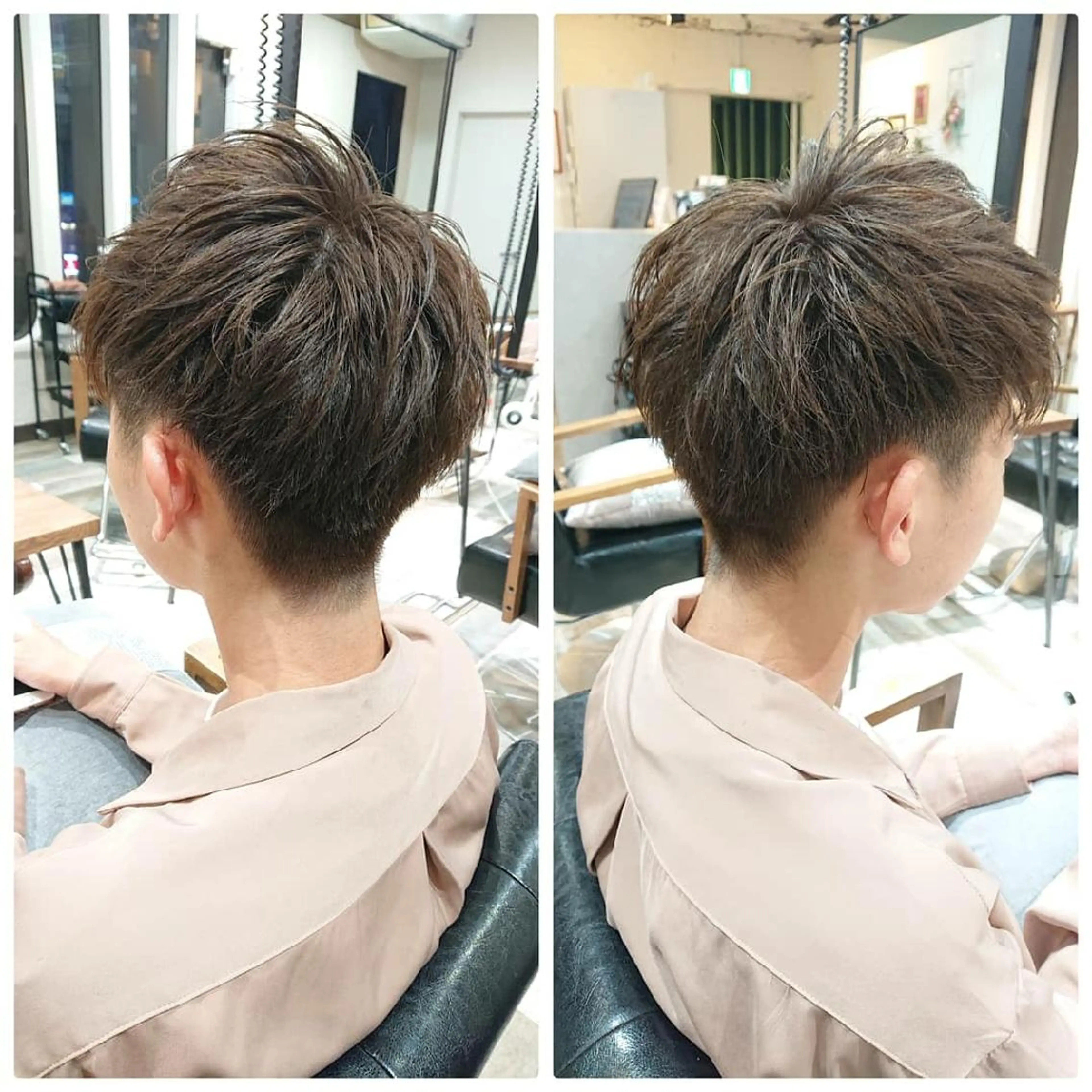 ショート メンズ カラー アッシュ ACROあべの店所属・艶カラー/インナー /グラデ/大西小百合のヘアスタイル