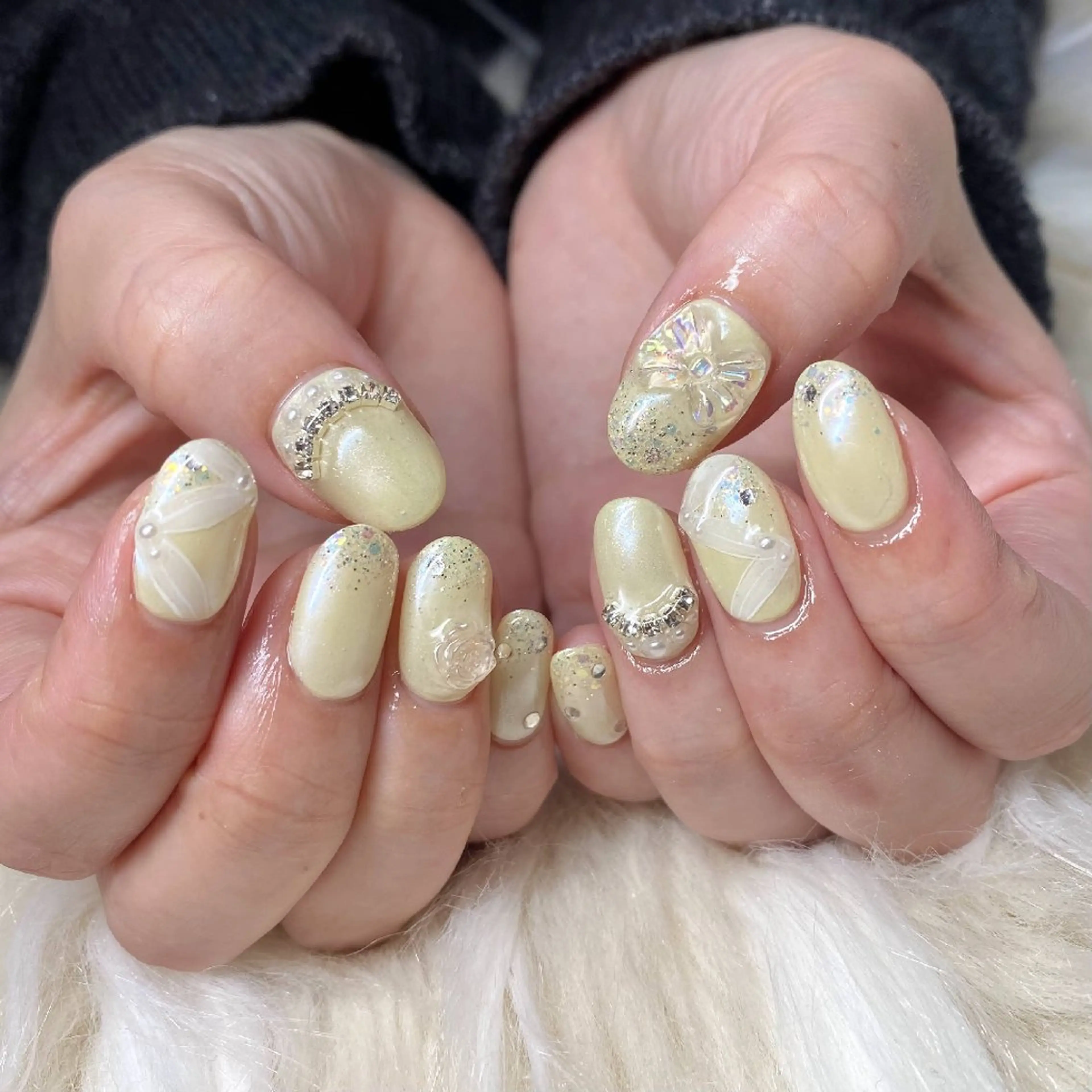 ネイル チークネイル フレンチネイル キラキラネイル 韓国ネイル マグネットネイル ハンドネイル BelireMaa Nail&eyeのネイルデザイン