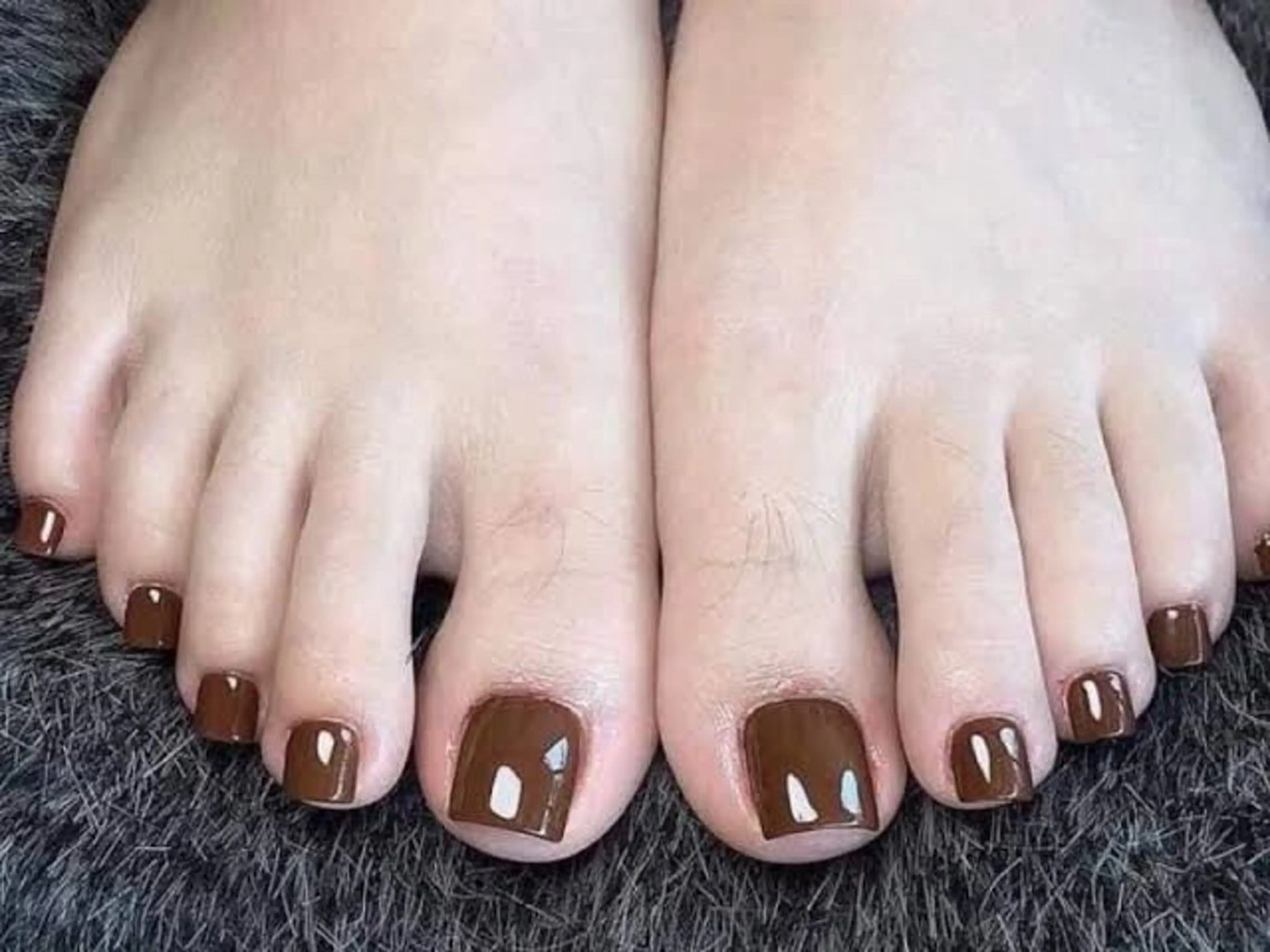 (オフあり)フットネイルワンカラの写真