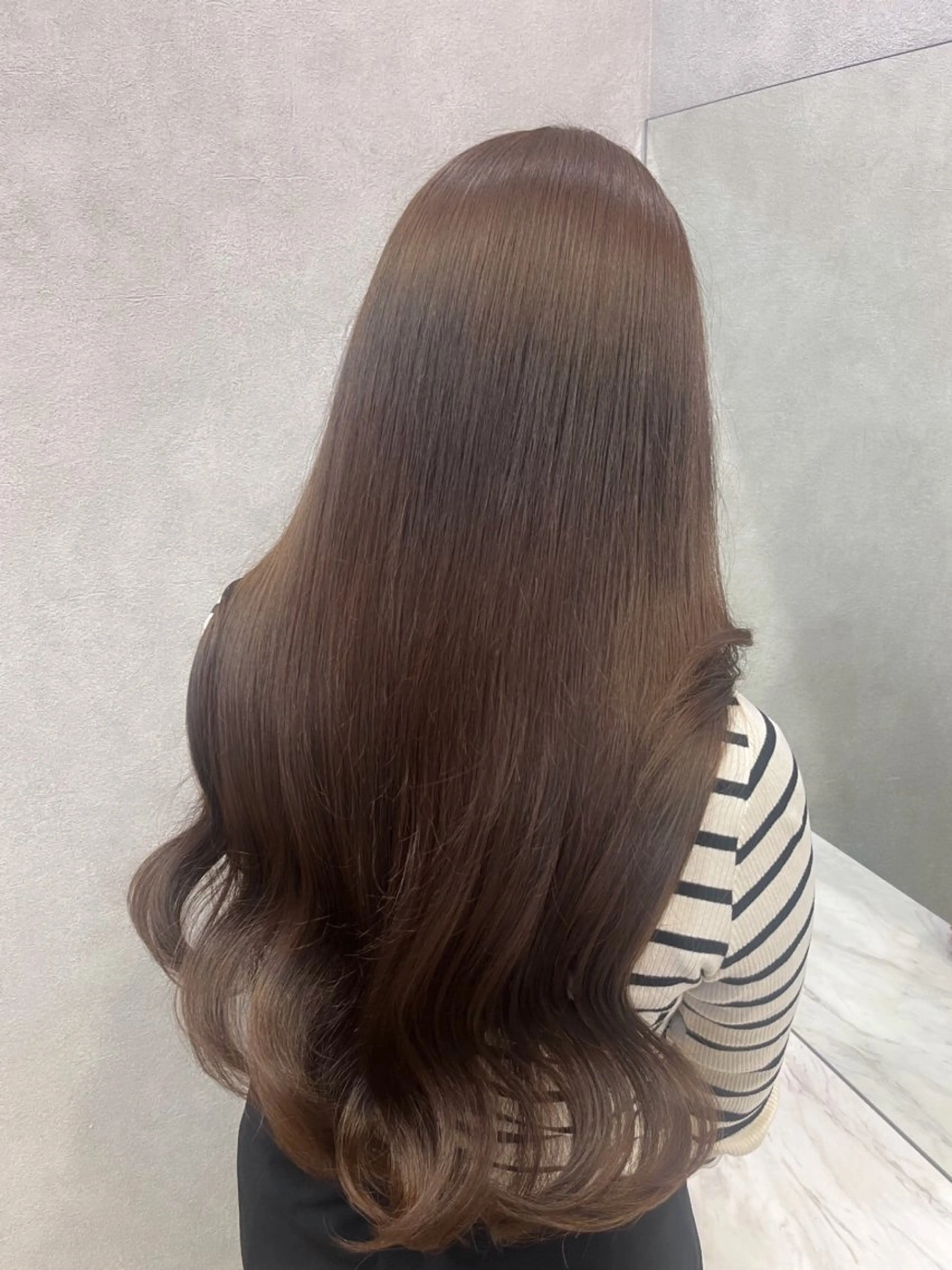 ロング カット ヘアカラー 縮毛矯正 トリートメント 韓国🎀レイヤー/艶 髪/縮毛矯正/ユリナのヘアスタイル