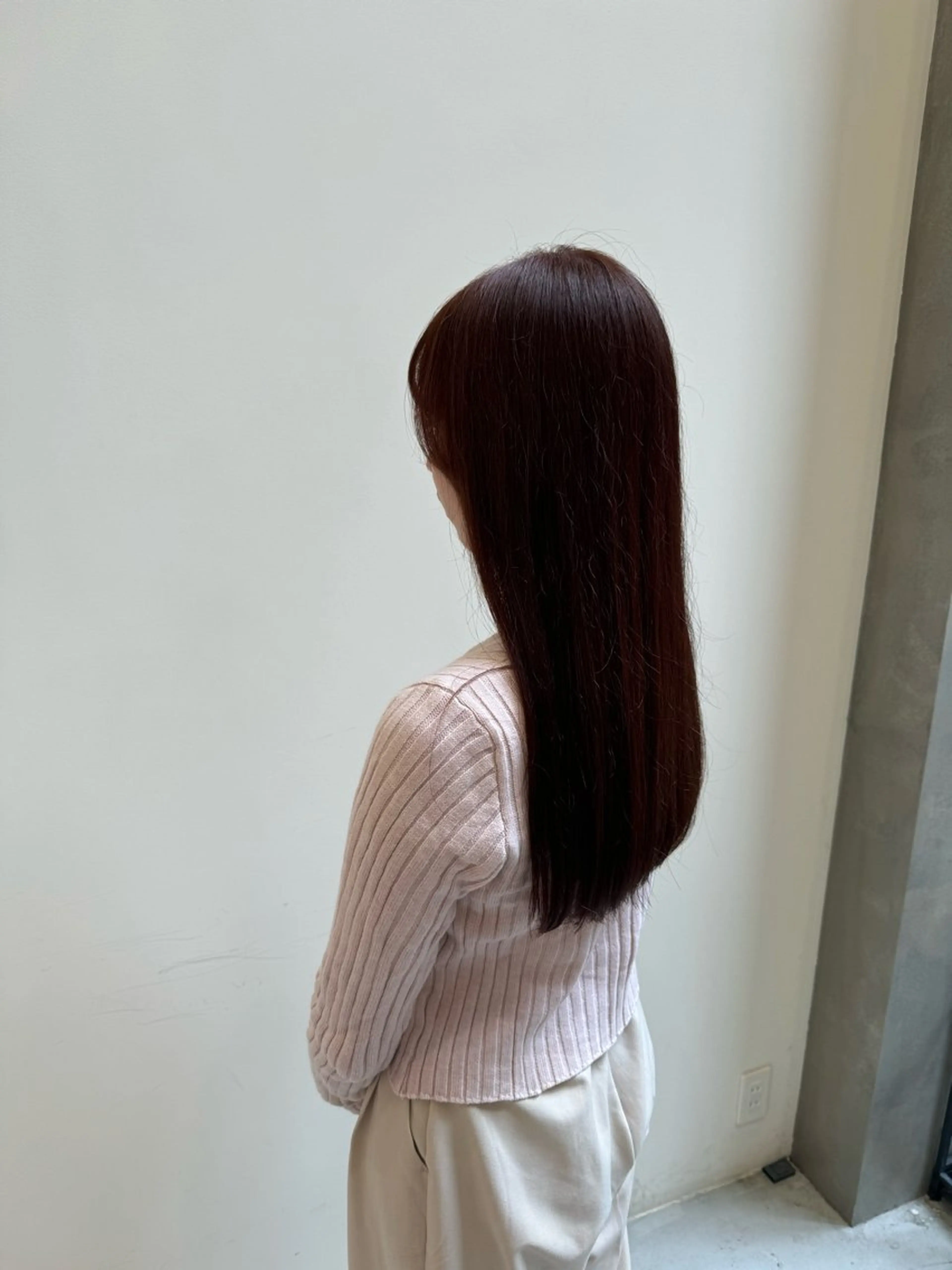 セミロング カット ヘアカラー トリートメント 透明感カラー/顔周り カット/レイヤーにかのヘアスタイル