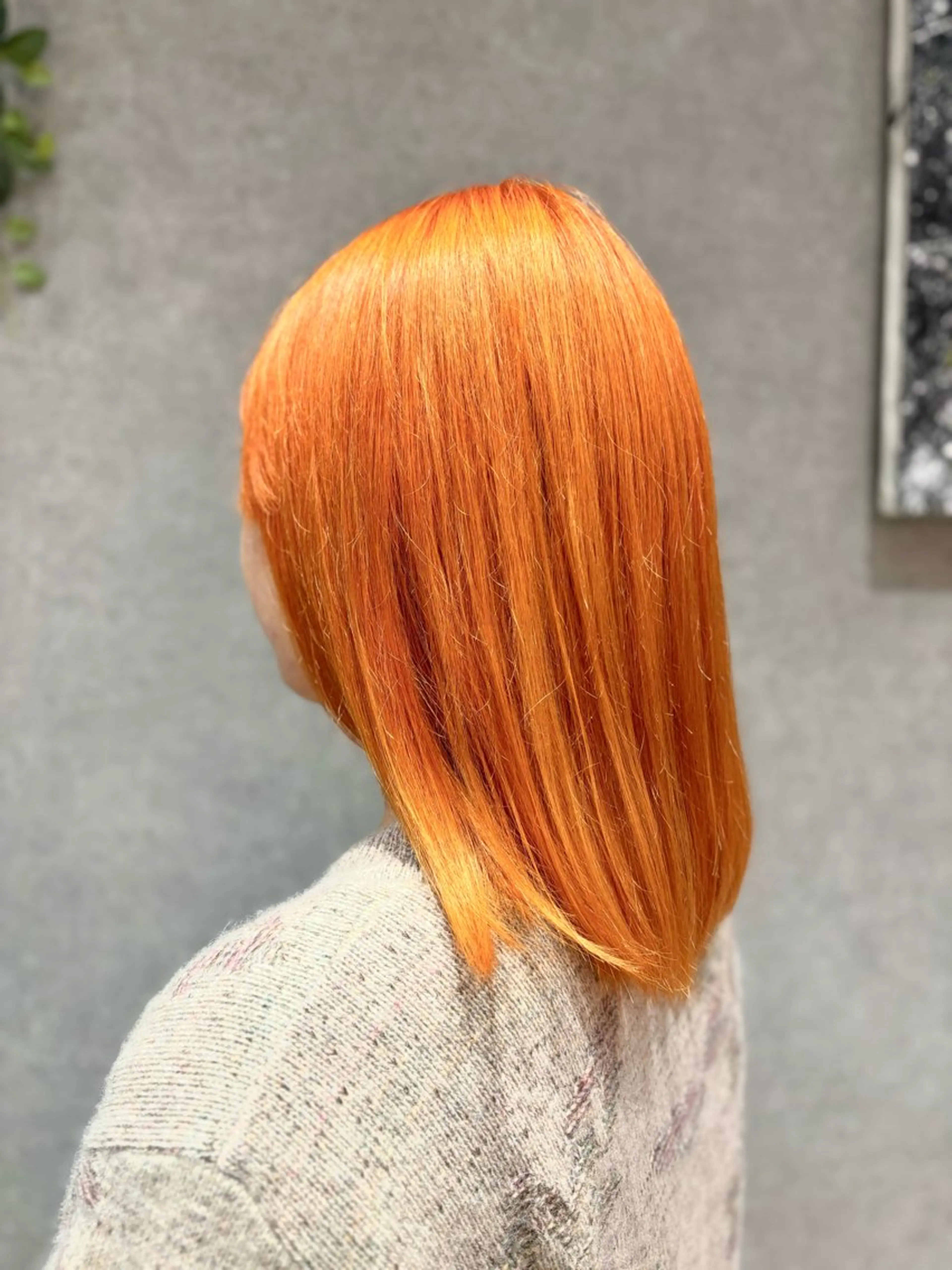 ミディアム カラー オレンジ 北村 祐樹のヘアスタイル