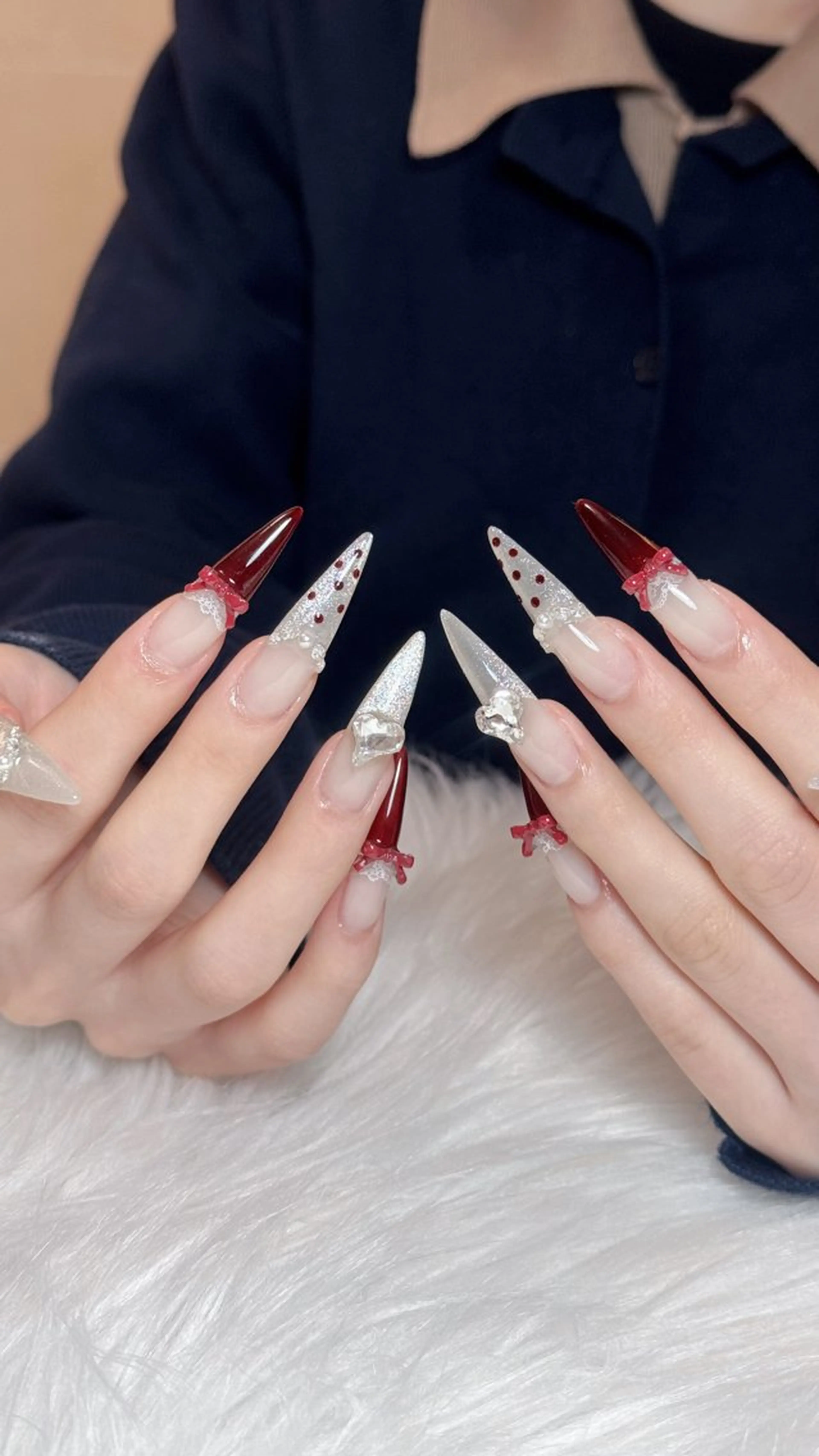 ネイル ロングネイル マグネットネイル ワンホンネイル nailsalon ChuColaのネイルデザイン