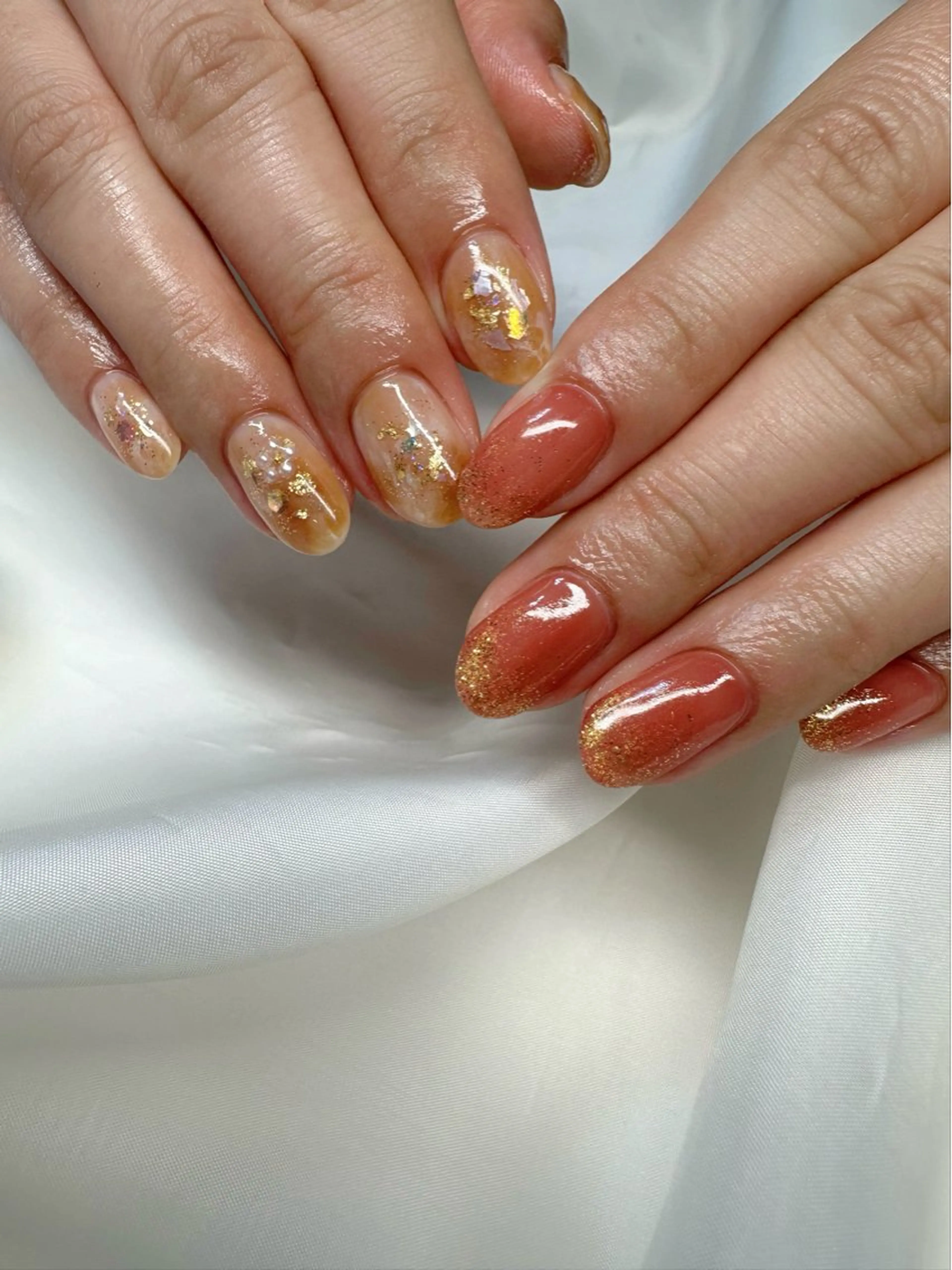 ネイル クリアネイル 氷ネイル・うるうるネイル 韓国ネイル ラメ(グリッター) 持ち込み 🪞KAPE NAIL 🪞のネイルデザイン