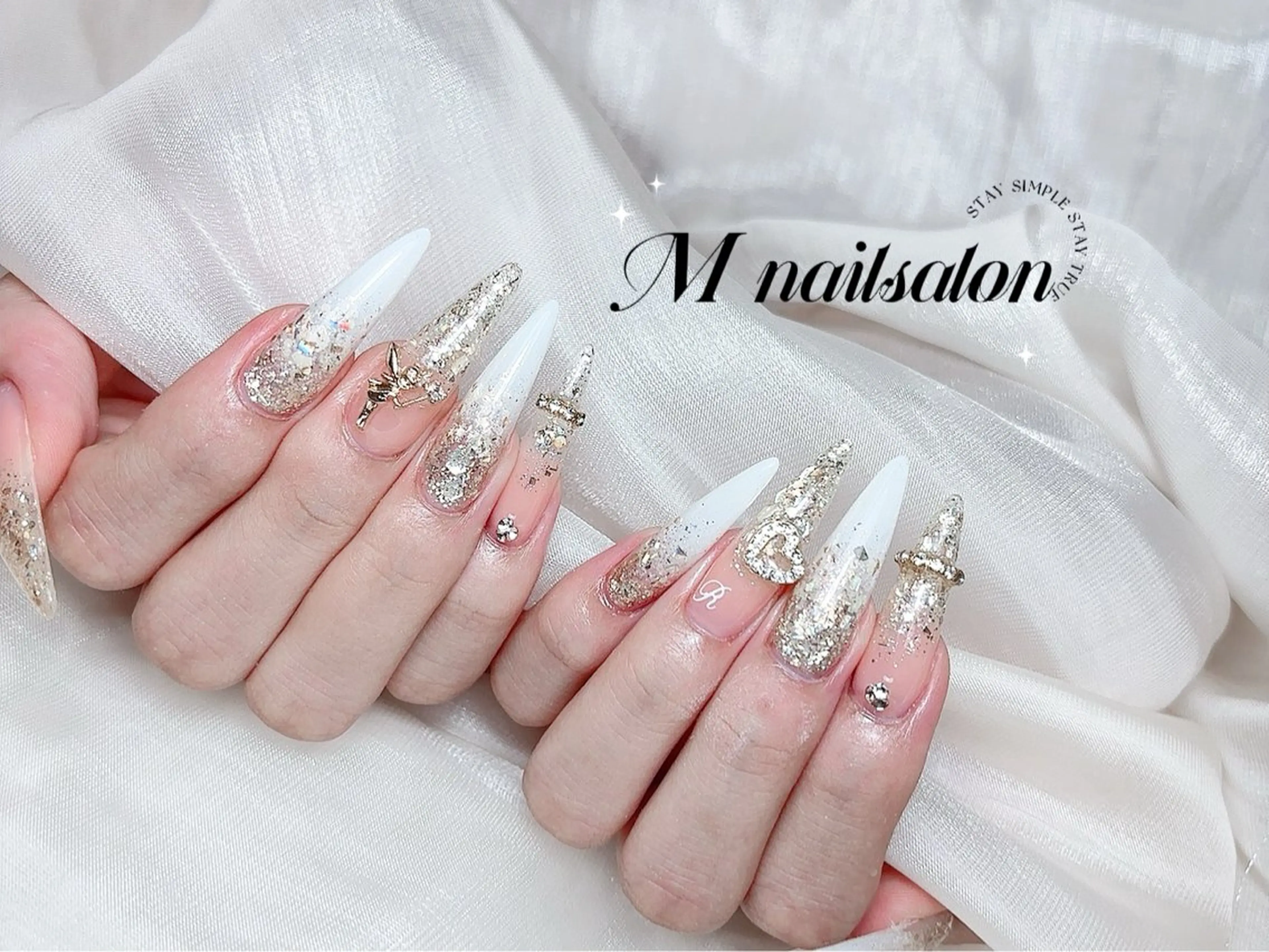 ネイル ハンドネイル M🌷nail 長さだし専門店のネイルデザイン