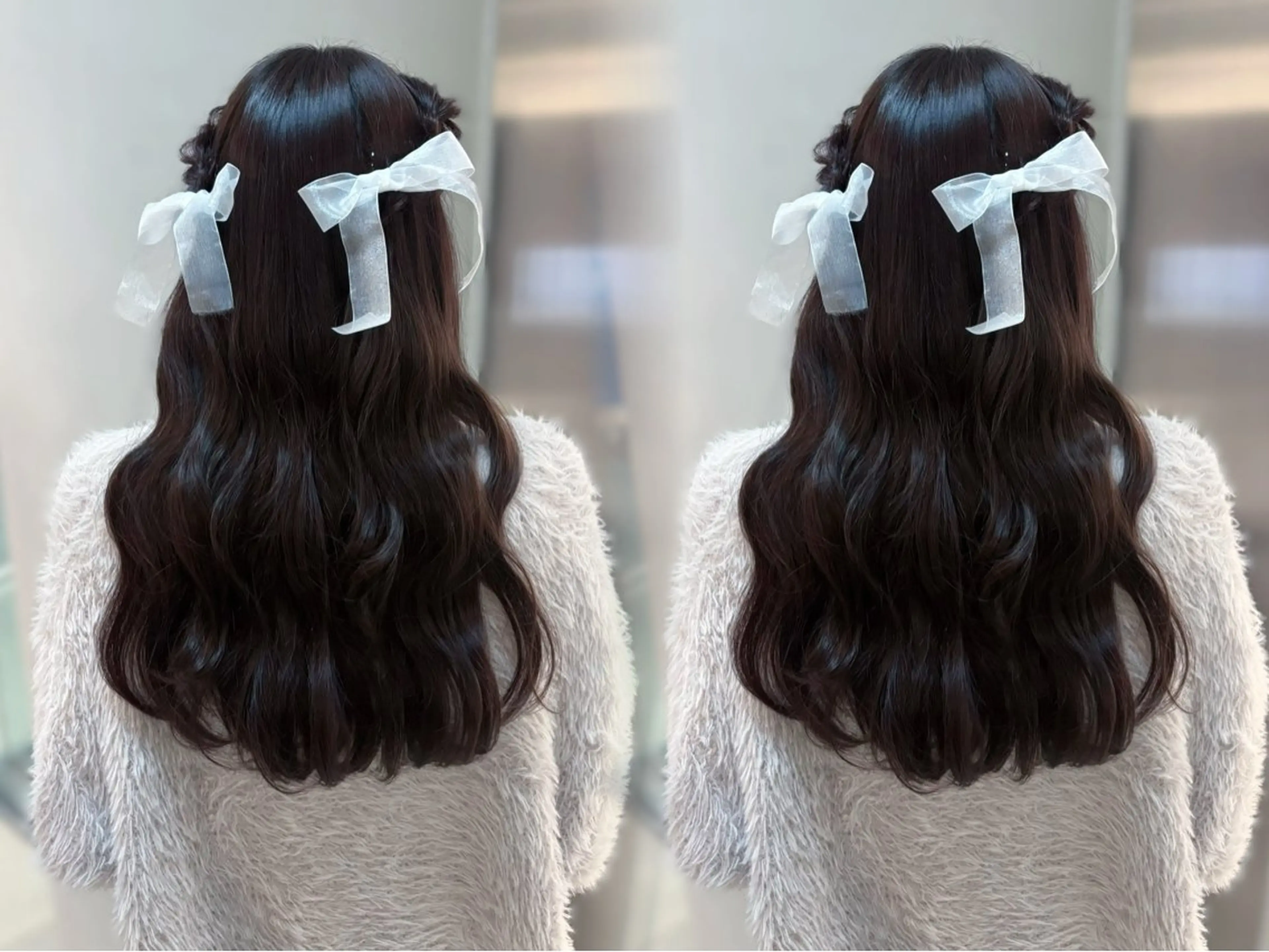 ロング カラー ヘアアレンジ ブラウンカラー ラベンダーカラー ヘアカラー enne栄店 fukaのヘアスタイル