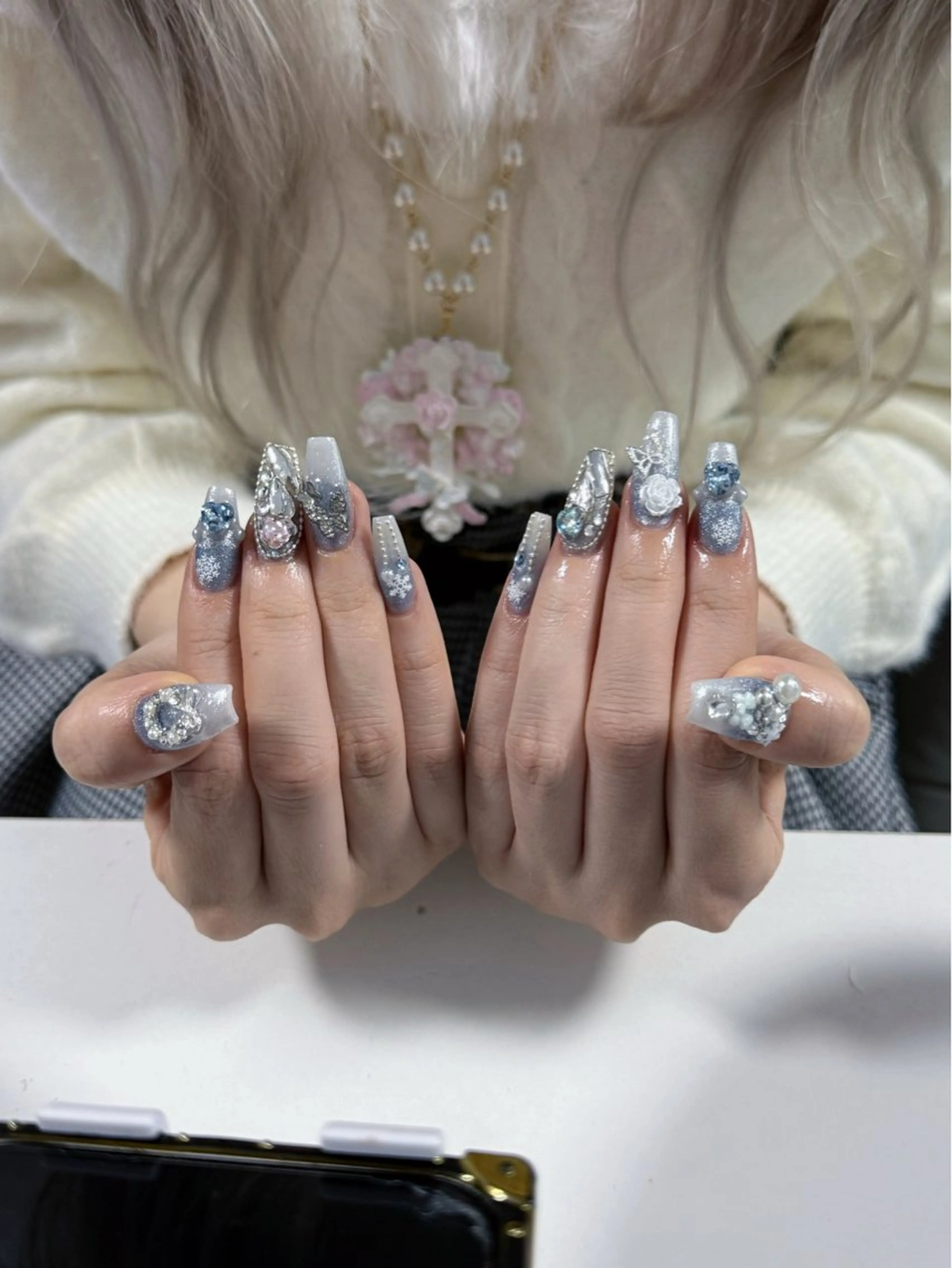 ネイル キラキラネイル ラメ(グリッター) マグネットネイル ハンドネイル Kitty Nailのネイルデザイン